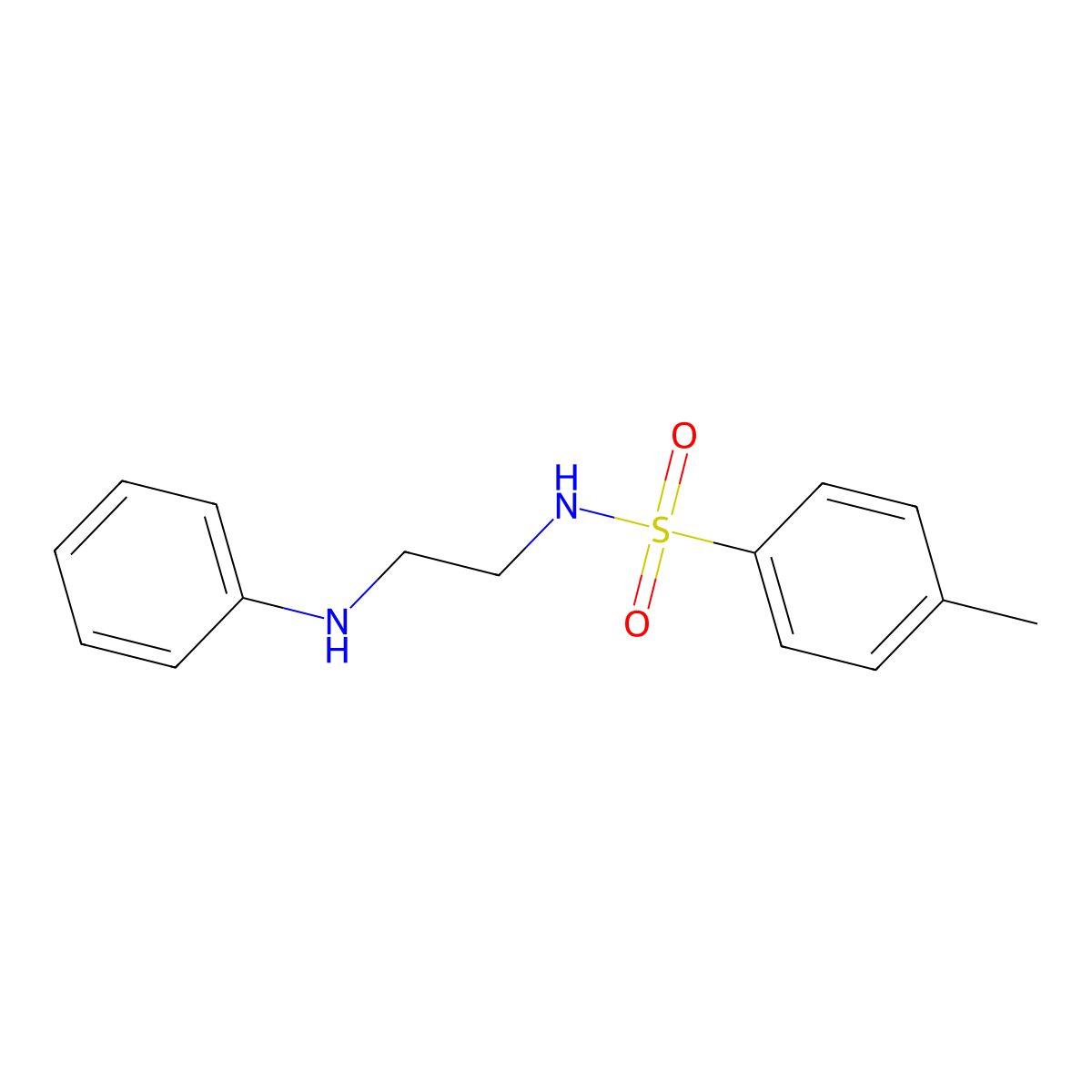 4-methyl-N-[2-(phenylamino)ethyl]benzenesulfonamide molecular structure, CAS 37075-66-4