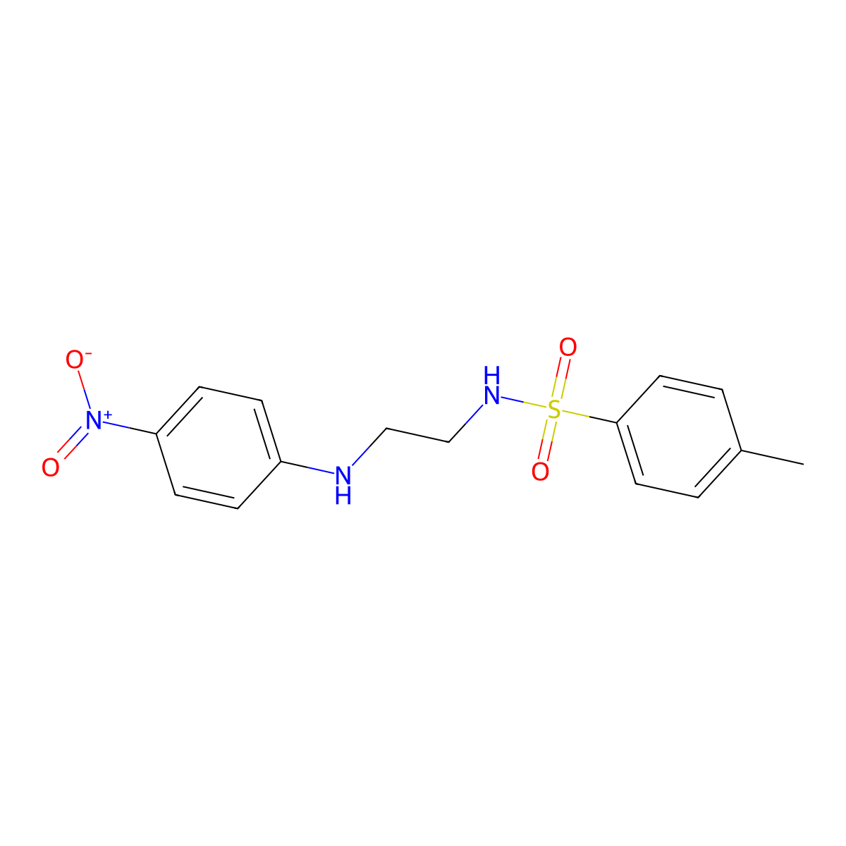 4-methyl-N-[2-(4-nitroanilino)ethyl]benzenesulfonamide molecular structure, CAS 37075-78-8