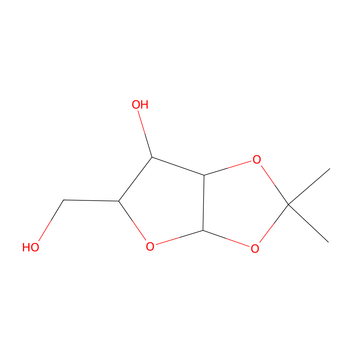 (3aR,5R,6R,6aR)-5-(Hydroxymethyl)-2,2-dimethyltetrahydrofuro[2,3-d][1,3]dioxol-6-ol molecular structure, CAS 37077-81-9
