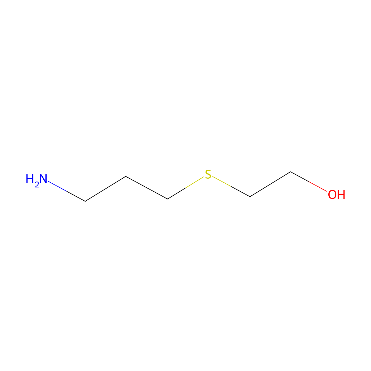 2-[(3-Aminopropyl)sulfanyl]ethan-1-ol molecular structure, CAS 37078-78-7
