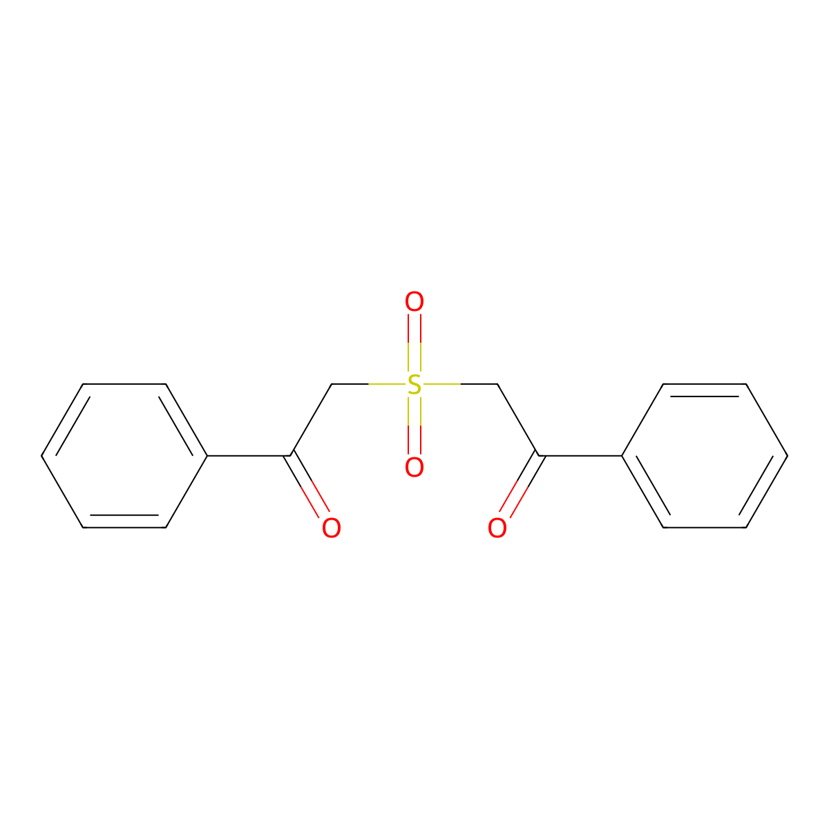 2,2'-Sulfonylbis(1-phenylethanone) molecular structure, CAS 3708-08-5