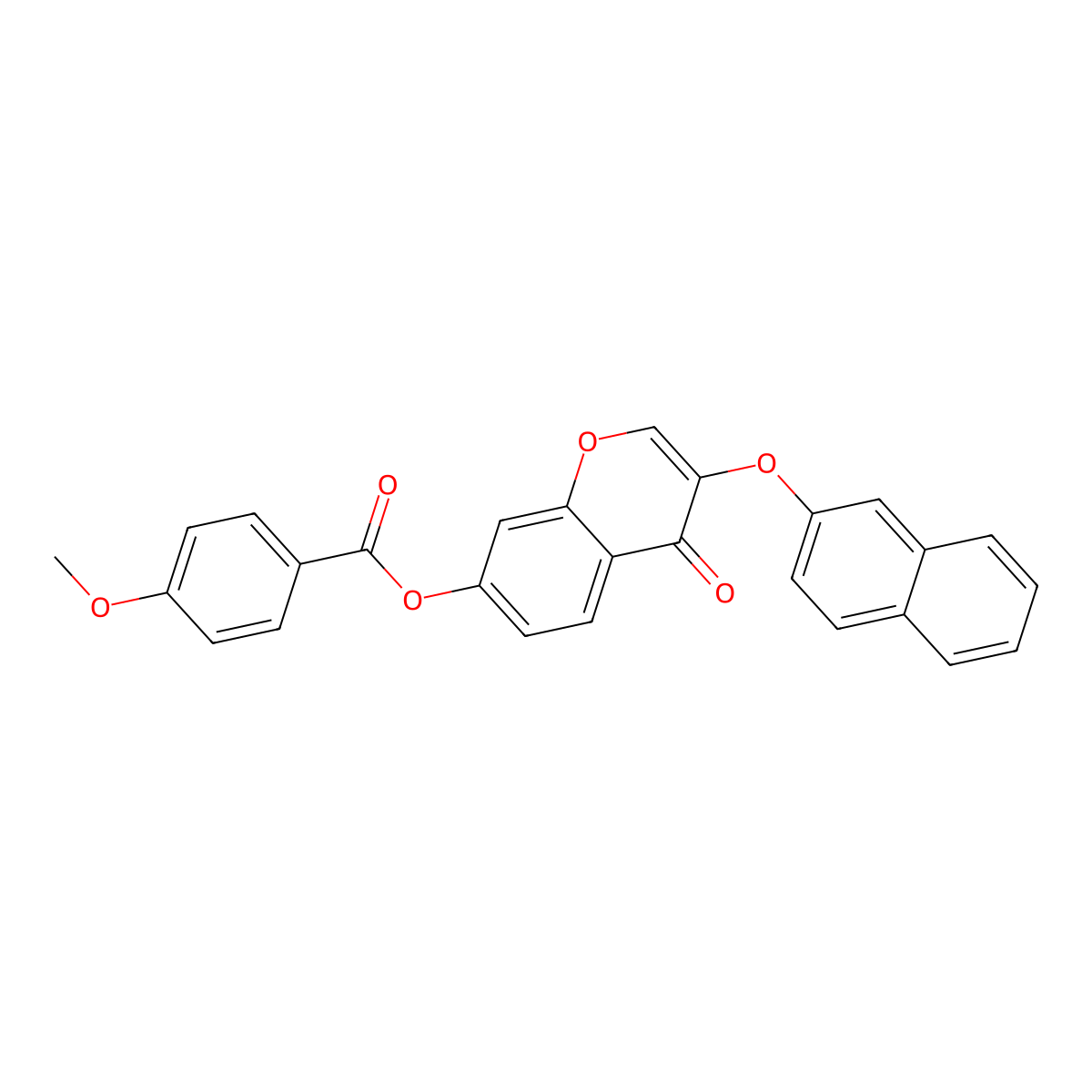 3-(2-naphthyloxy)-4-oxo-4H-chromen-7-yl 4-methoxybenzoate molecular structure, CAS 370841-53-5