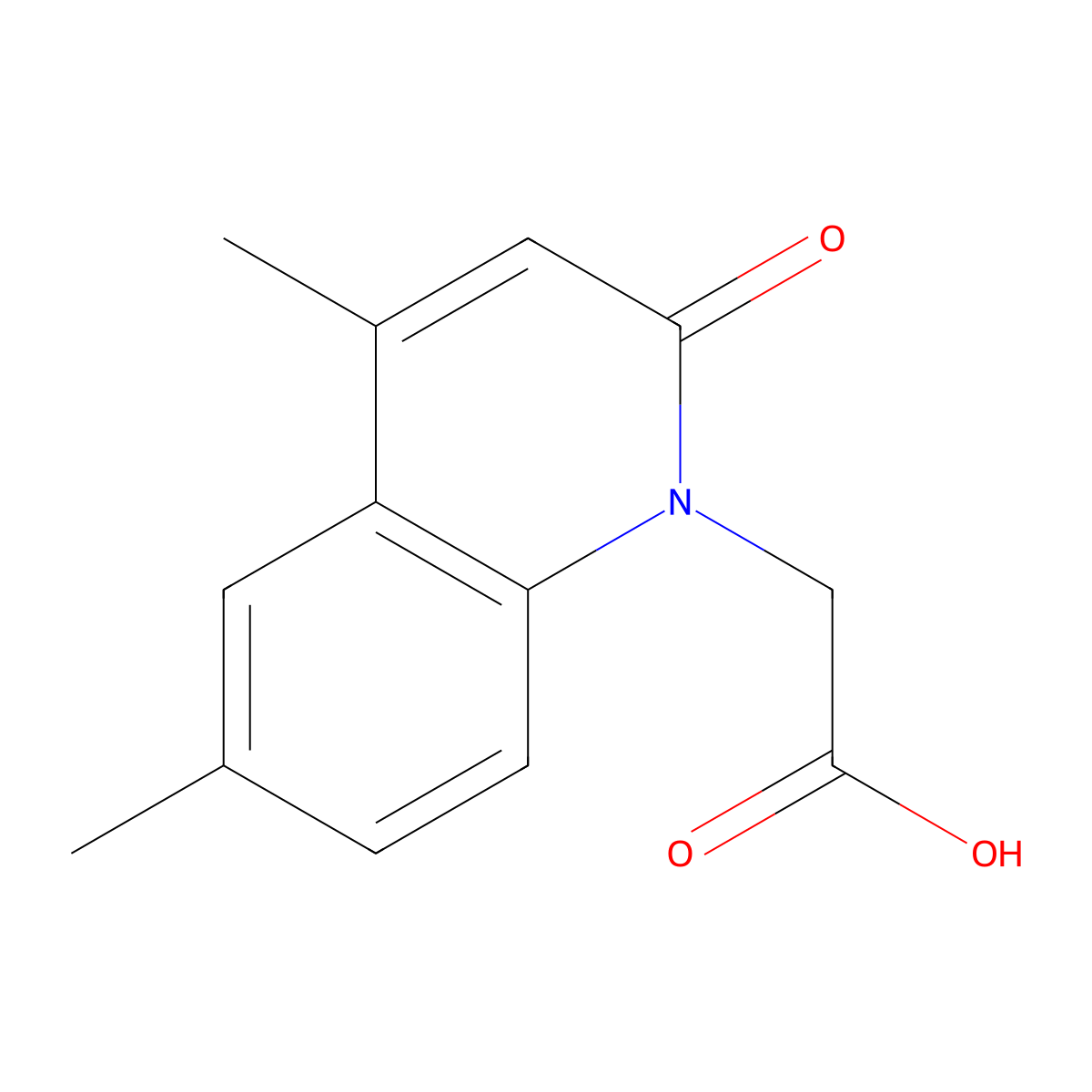 (4,6-Dimethyl-2-oxo-2H-quinolin-1-yl)-acetic acid molecular structure, CAS 370841-56-8