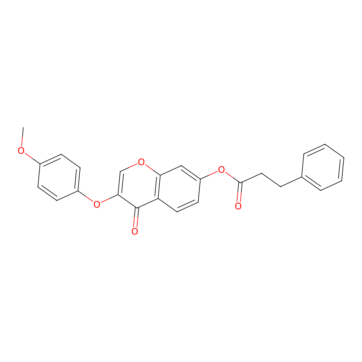 3-(4-methoxyphenoxy)-4-oxo-4H-chromen-7-yl 3-phenylpropanoate molecular structure, CAS 370841-76-2