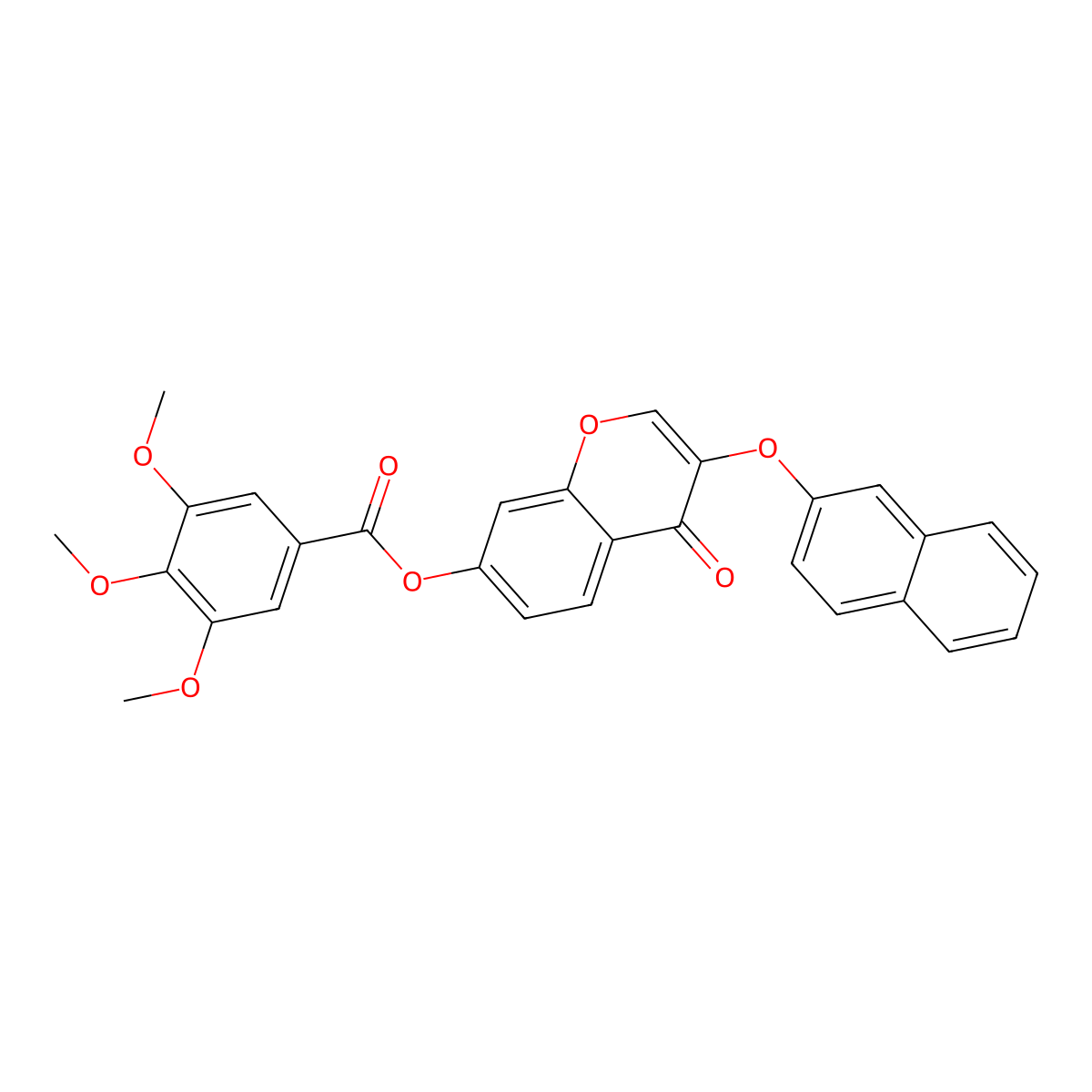 3-(2-naphthyloxy)-4-oxo-4H-chromen-7-yl 3,4,5-trimethoxybenzoate molecular structure, CAS 370841-81-9