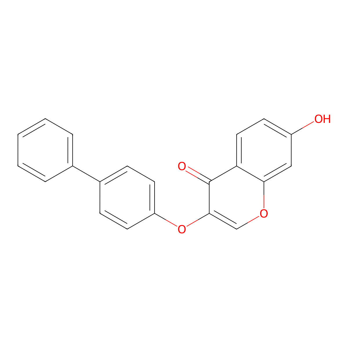 7-Hydroxy-3-(4-phenylphenoxy)chromen-4-one molecular structure, CAS 370841-90-0