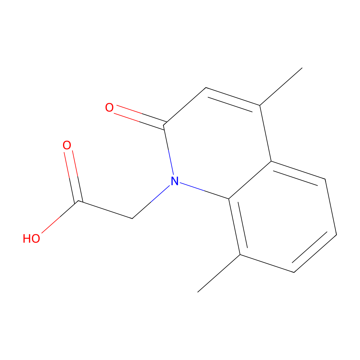 (4,8-Dimethyl-2-oxo-2H-quinolin-1-yl)-acetic acid molecular structure, CAS 370842-14-1