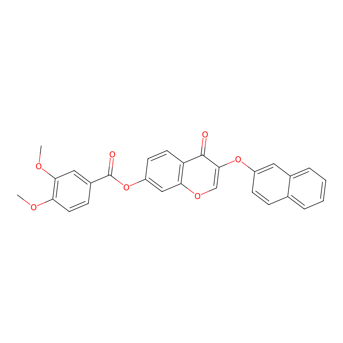 3-(2-naphthyloxy)-4-oxo-4H-chromen-7-yl 3,4-dimethoxybenzoate molecular structure, CAS 370842-53-8