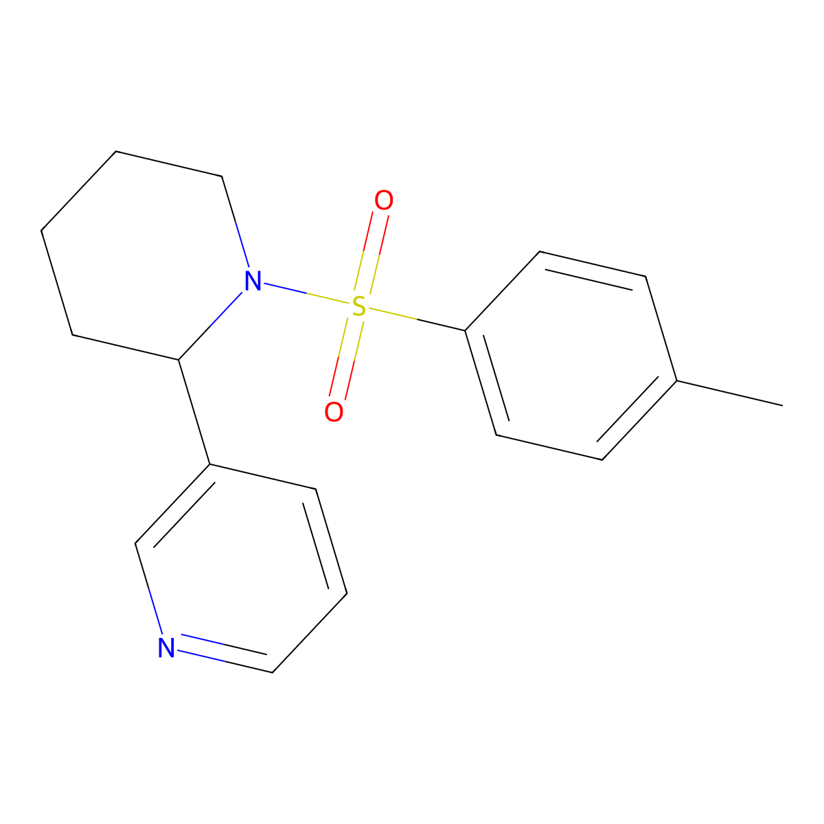 3-(1-Tosylpiperidin-2-yl)pyridine molecular structure, CAS 370842-59-4