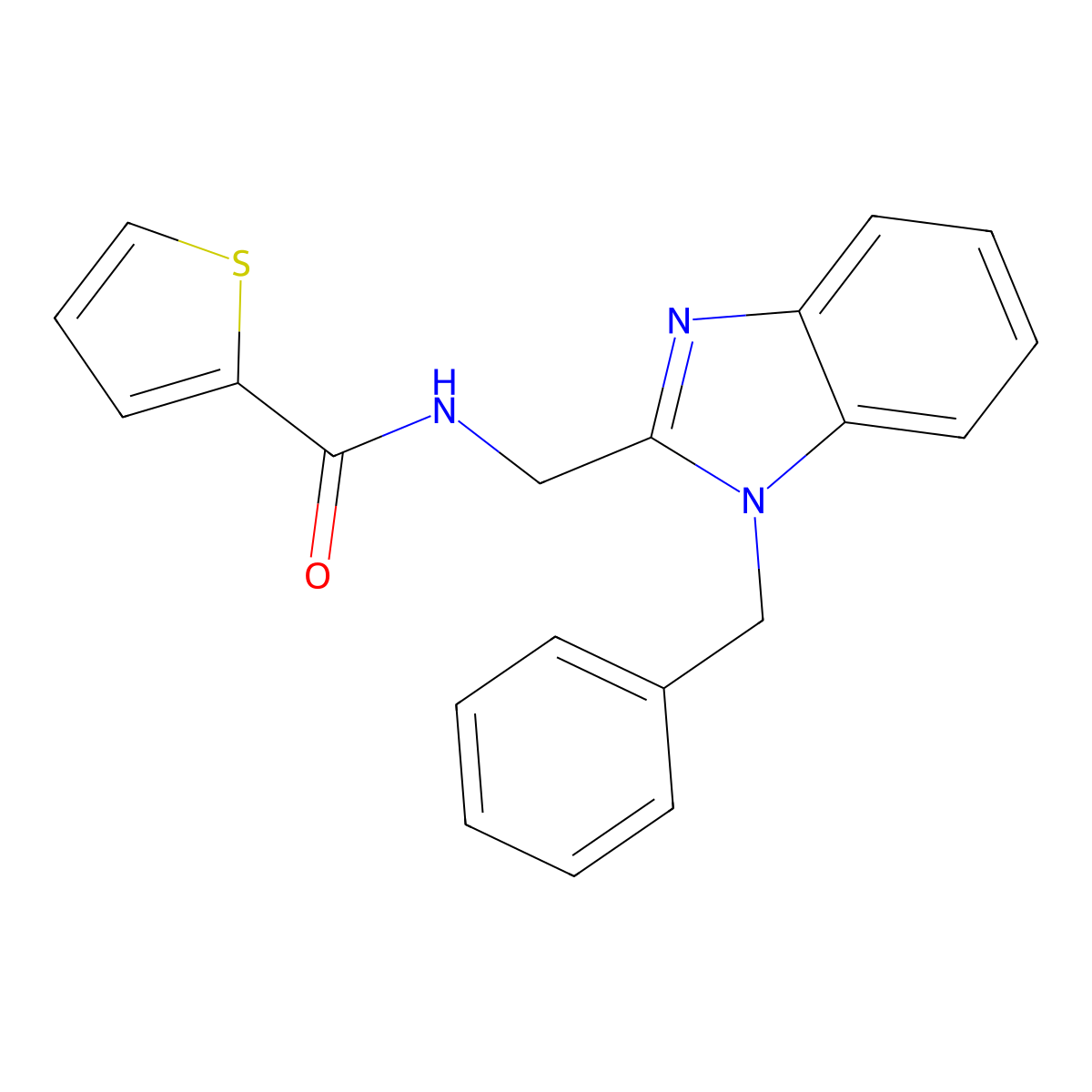 N-[(1-benzyl-1H-benzimidazol-2-yl)methyl]thiophene-2-carboxamide molecular structure, CAS 370843-35-9