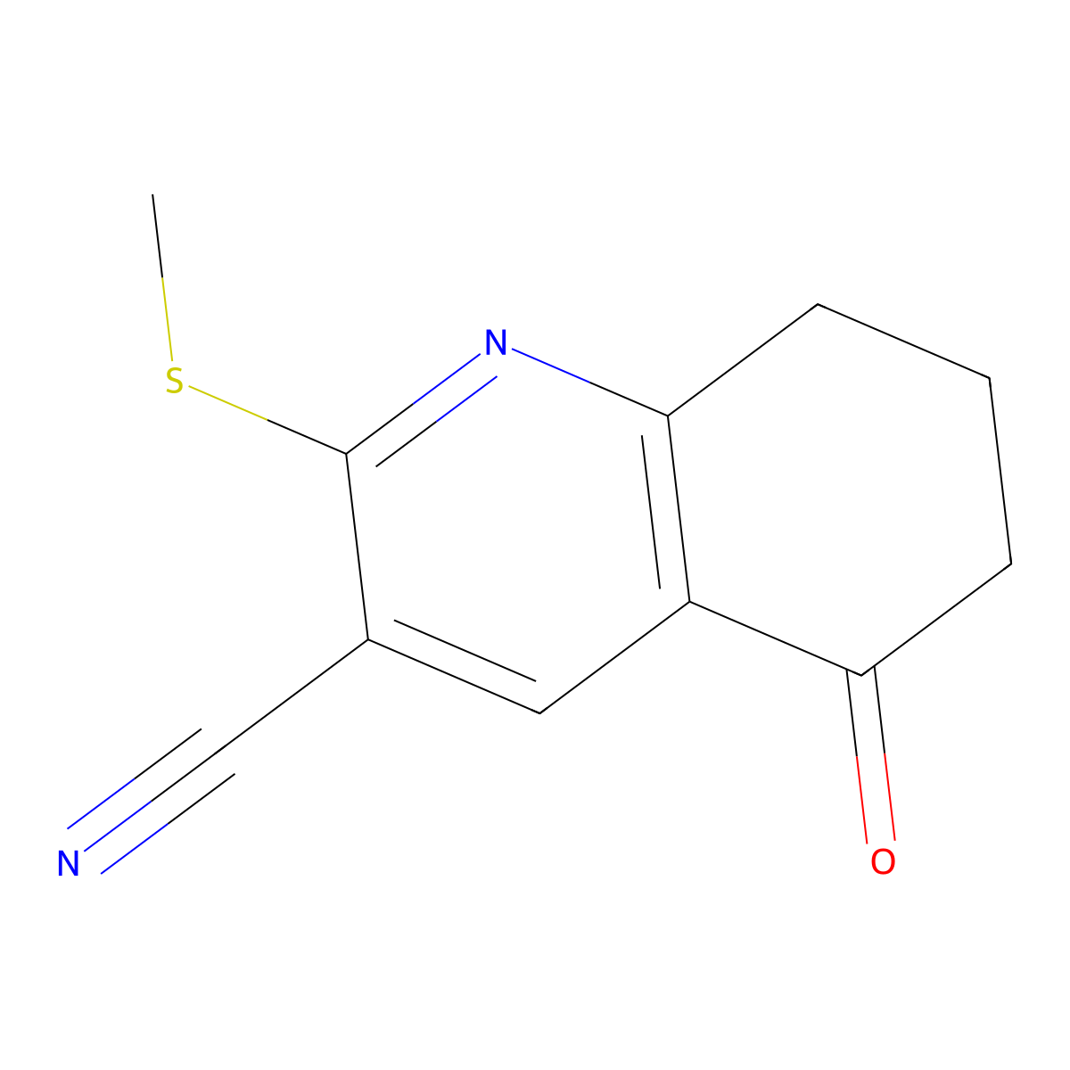 2-(Methylthio)-5-oxo-5,6,7,8-tetrahydroquinoline-3-carbonitrile molecular structure, CAS 370843-66-6