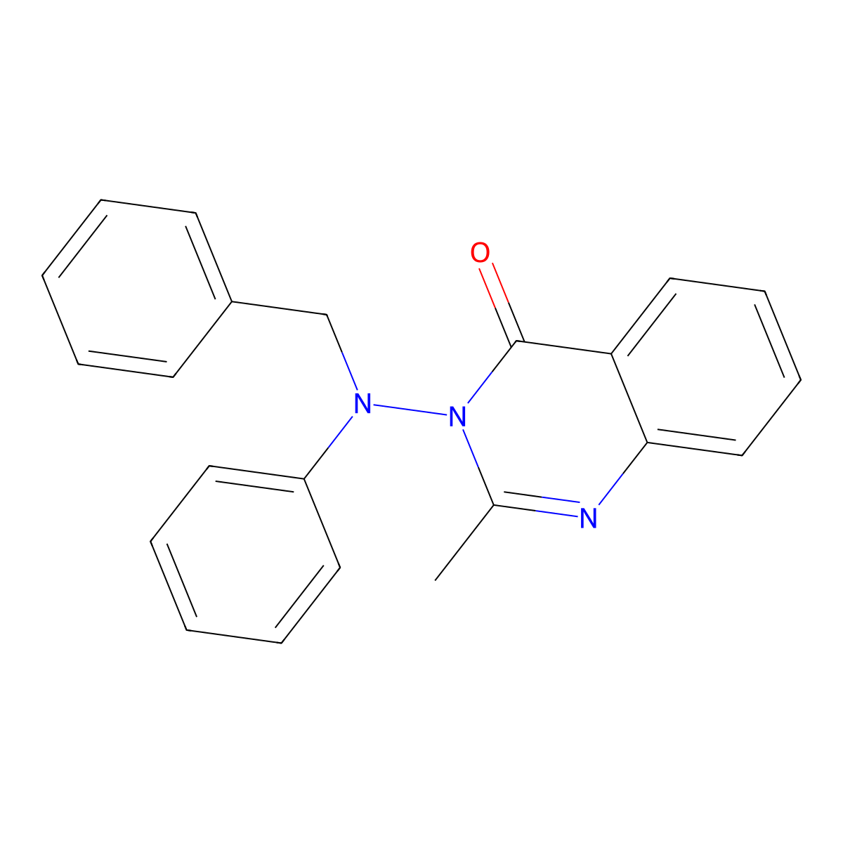 3-(Benzyl-phenyl-amino)-2-methyl-3H-quinazolin-4-one molecular structure, CAS 370843-75-7