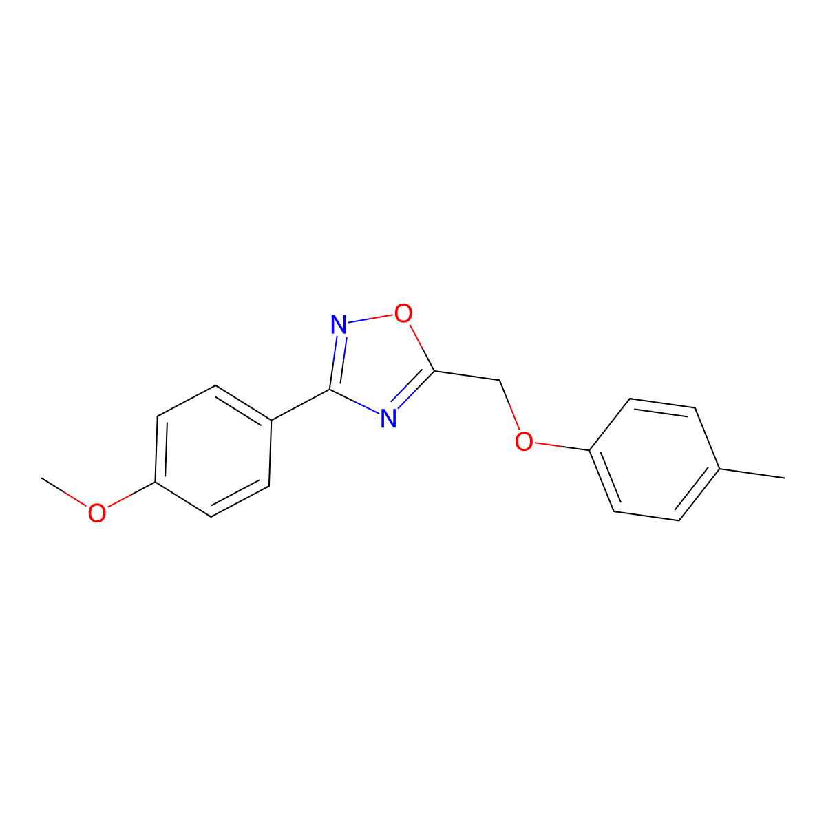3-(4-Methoxyphenyl)-5-[(4-methylphenoxy)methyl]-1,2,4-oxadiazole molecular structure, CAS 370844-64-7