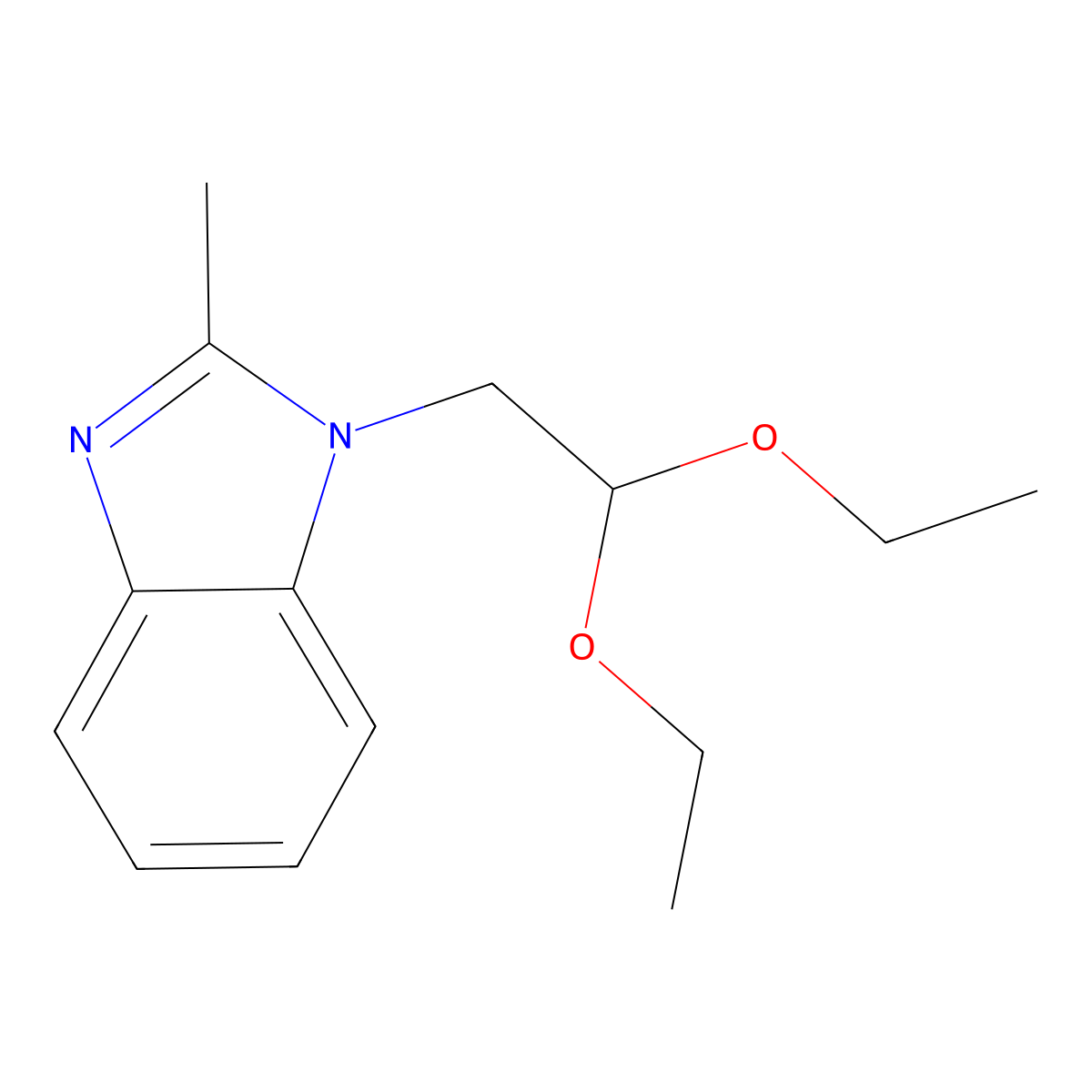 1-(2,2-Diethoxyethyl)-2-methylbenzimidazole molecular structure, CAS 370845-97-9