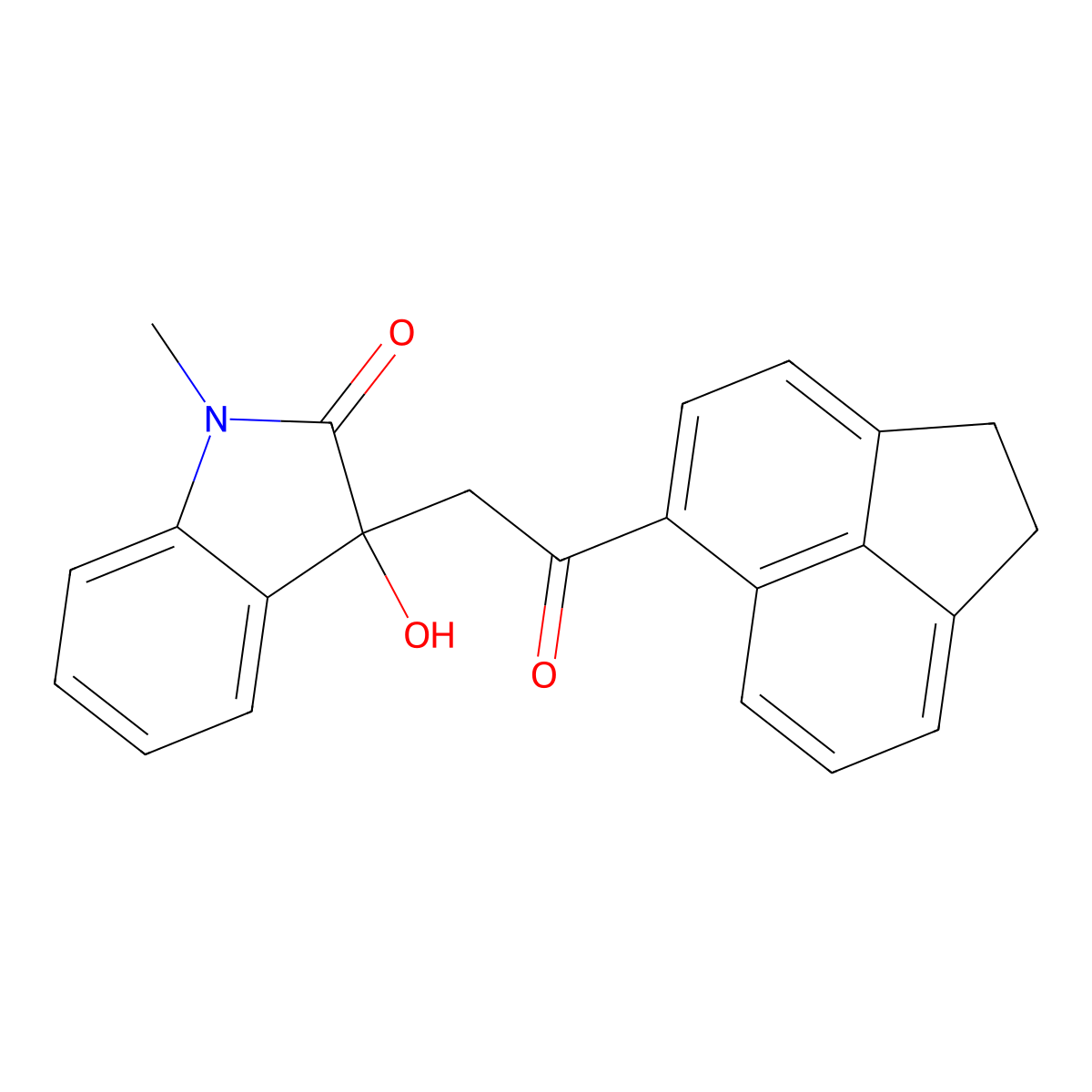 3-[2-(1,2-Dihydroacenaphthylen-5-yl)-2-oxoethyl]-3-hydroxy-1-methylindol-2-one molecular structure, CAS 370846-91-6