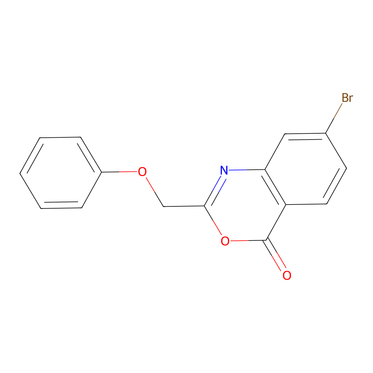 7-Bromo-2-(phenoxymethyl)-3,1-benzoxazin-4-one molecular structure, CAS 370847-15-7