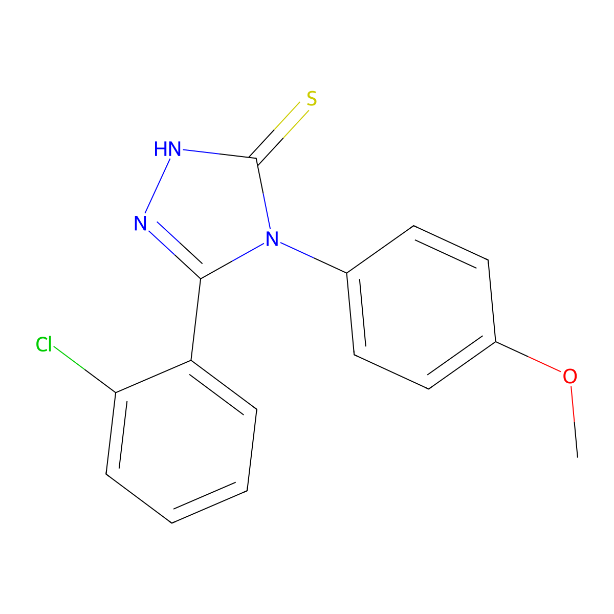 5-(2-chlorophenyl)-4-(4-methoxyphenyl)-4H-1,2,4-triazole-3-thiol molecular structure, CAS 370848-65-0