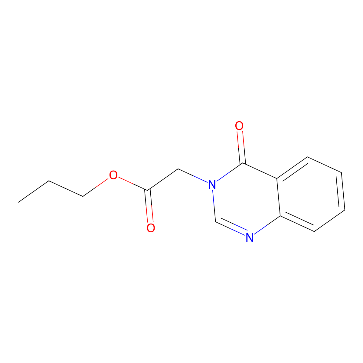 propyl (4-oxoquinazolin-3(4H)-yl)acetate molecular structure, CAS 370848-78-5