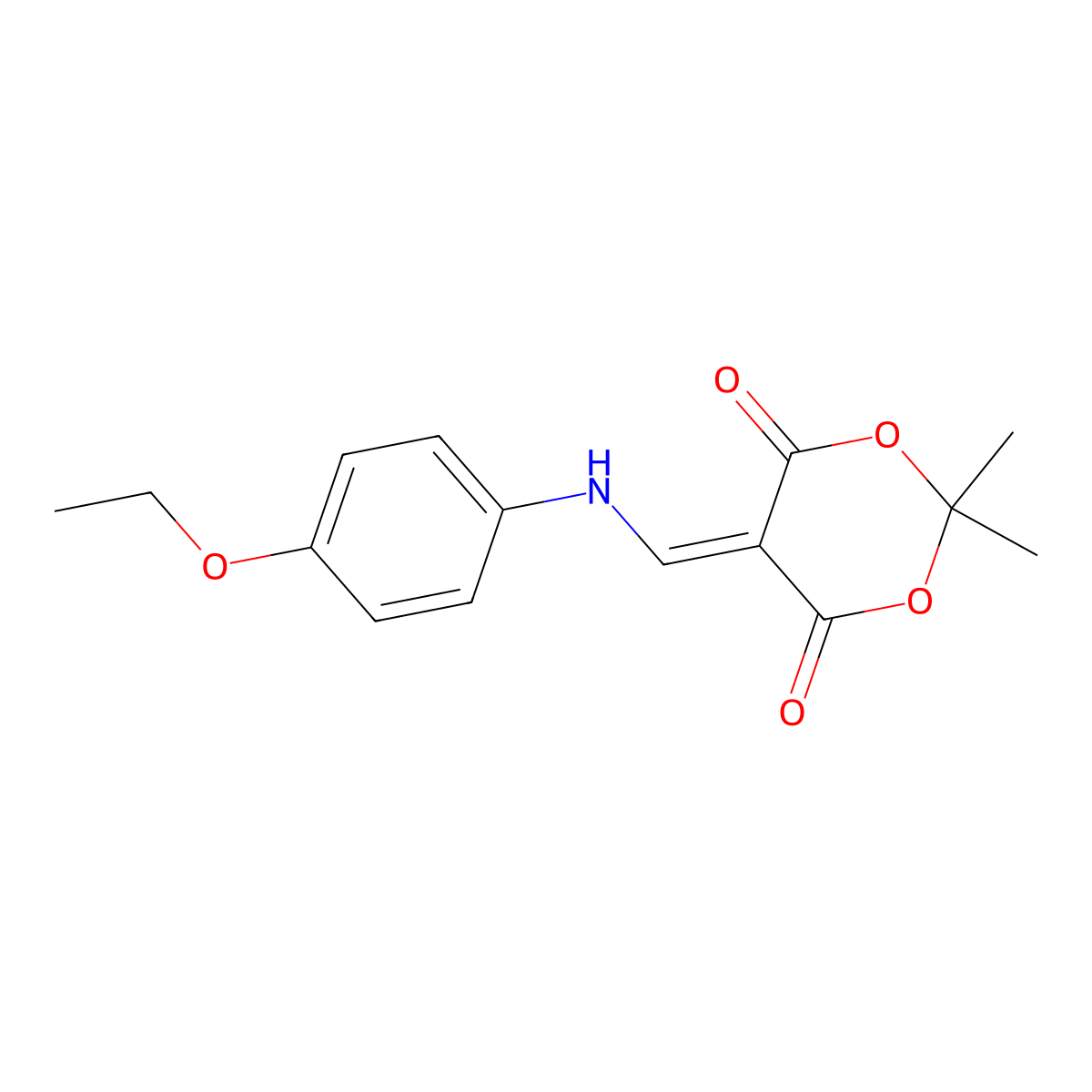 5-{[(4-Ethoxyphenyl)amino]methylidene}-2,2-dimethyl-1,3-dioxane-4,6-dione molecular structure, CAS 370849-74-4