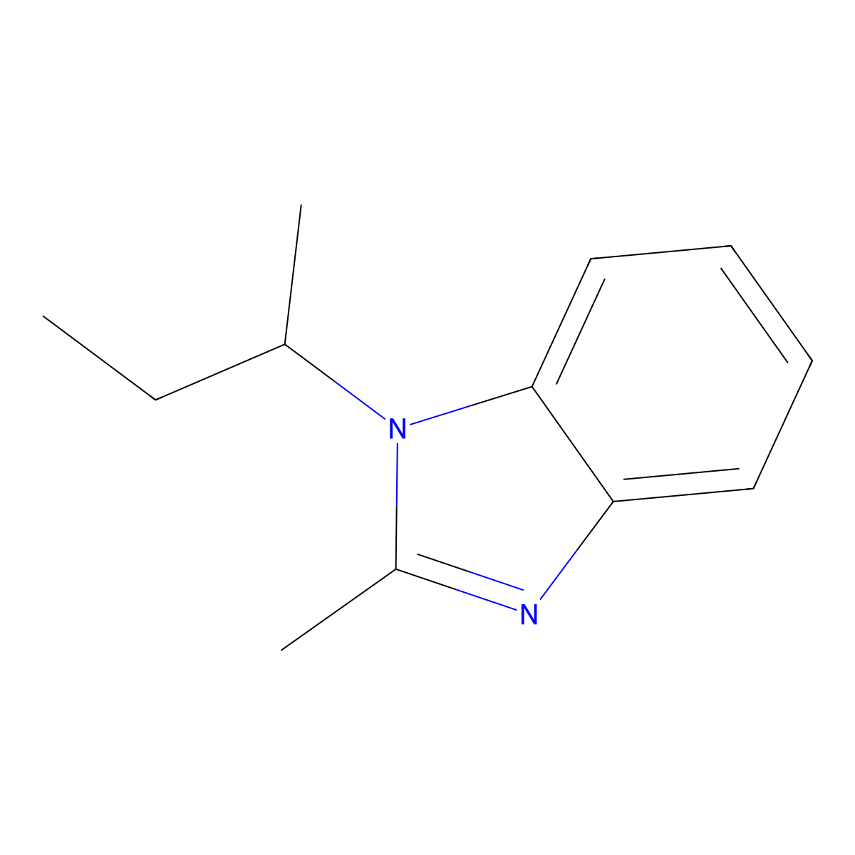 1-(sec-Butyl)-2-methyl-1H-benzo[d]imidazole molecular structure, CAS 370851-43-7