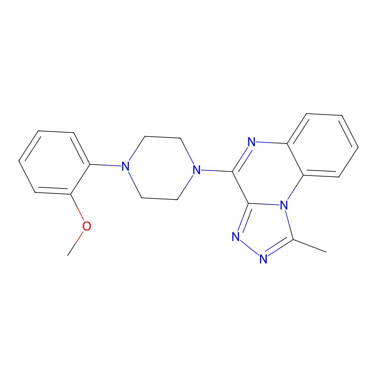 4-[4-(2-Methoxyphenyl)piperazin-1-yl]-1-methyl-[1,2,4]triazolo[4,3-a]quinoxaline molecular structure, CAS 370854-01-6