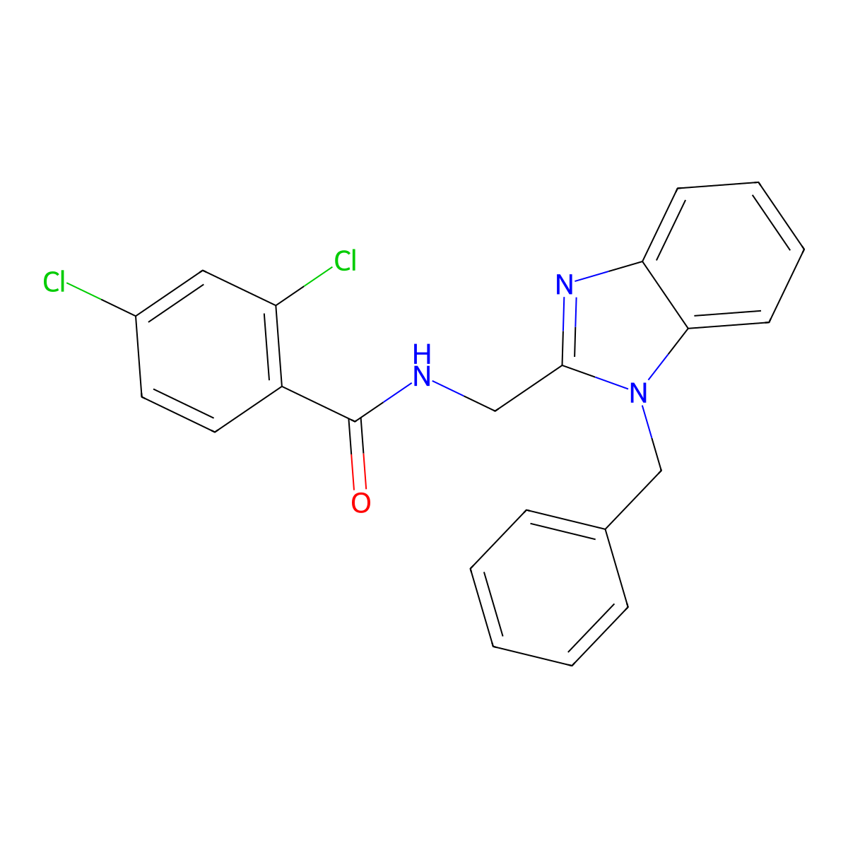 N-[(1-benzyl-1H-benzimidazol-2-yl)methyl]-2,4-dichlorobenzamide molecular structure, CAS 370854-67-4