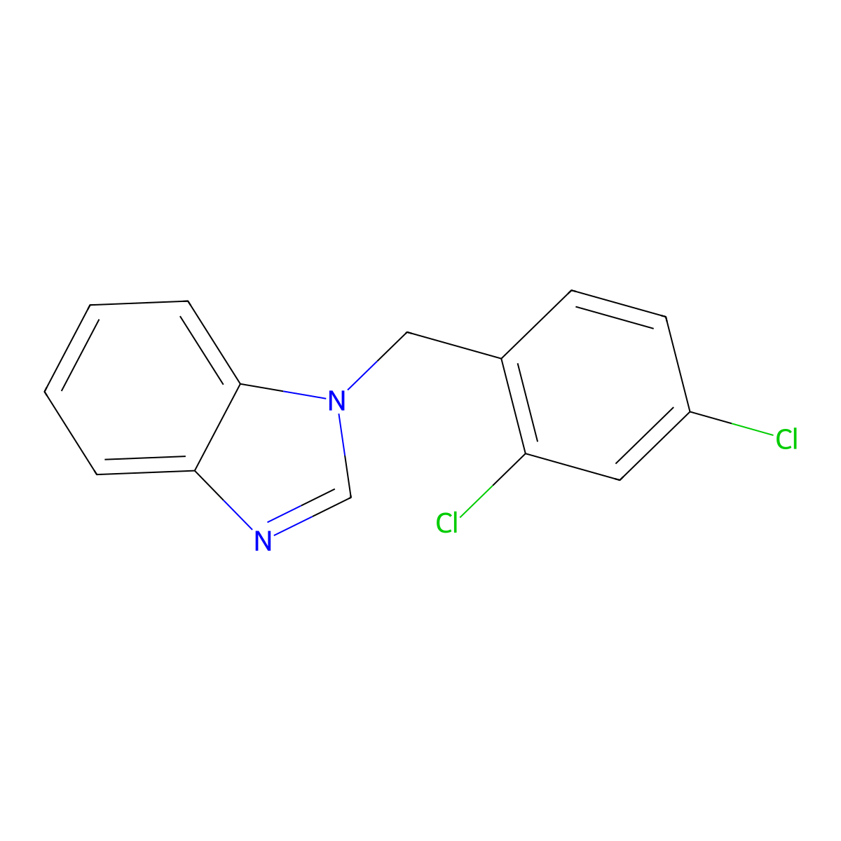 1-(2,4-dichlorobenzyl)-1H-benzimidazole molecular structure, CAS 370855-18-8