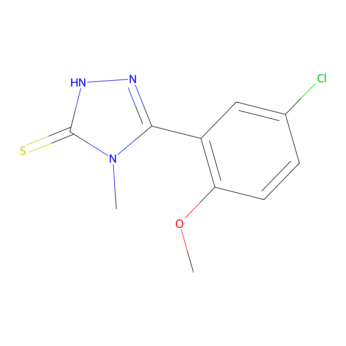 5-(5-chloro-2-methoxyphenyl)-4-methyl-4H-1,2,4-triazole-3-thiol molecular structure, CAS 370855-34-8