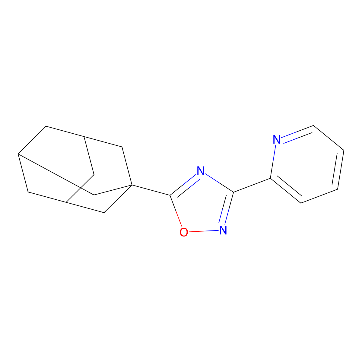 2-(5-Adamantan-1-yl-[1,2,4]oxadiazol-3-yl)-pyridine molecular structure, CAS 370855-50-8