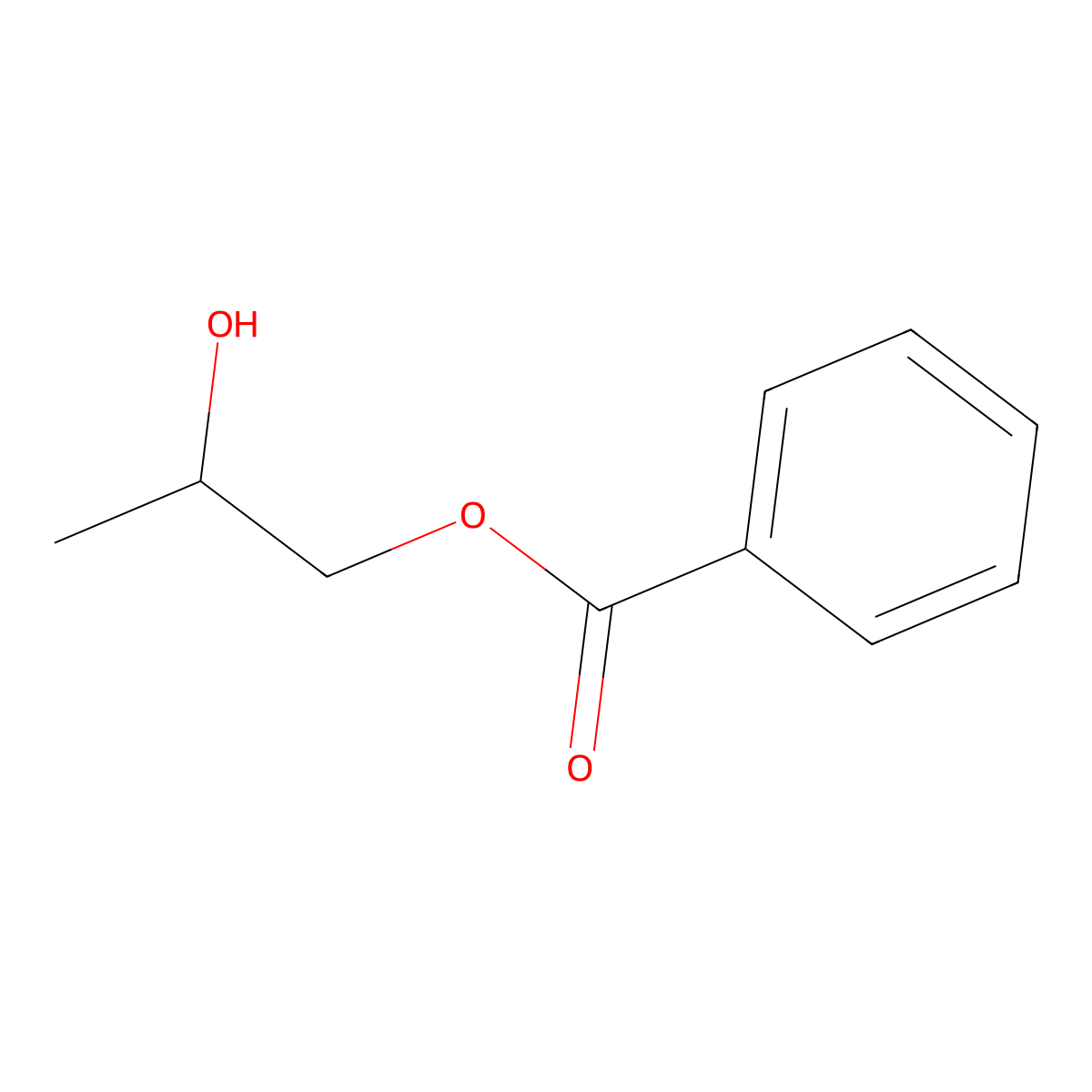 1,2-Propanediol, 1-benzoate molecular structure, CAS 37086-84-3