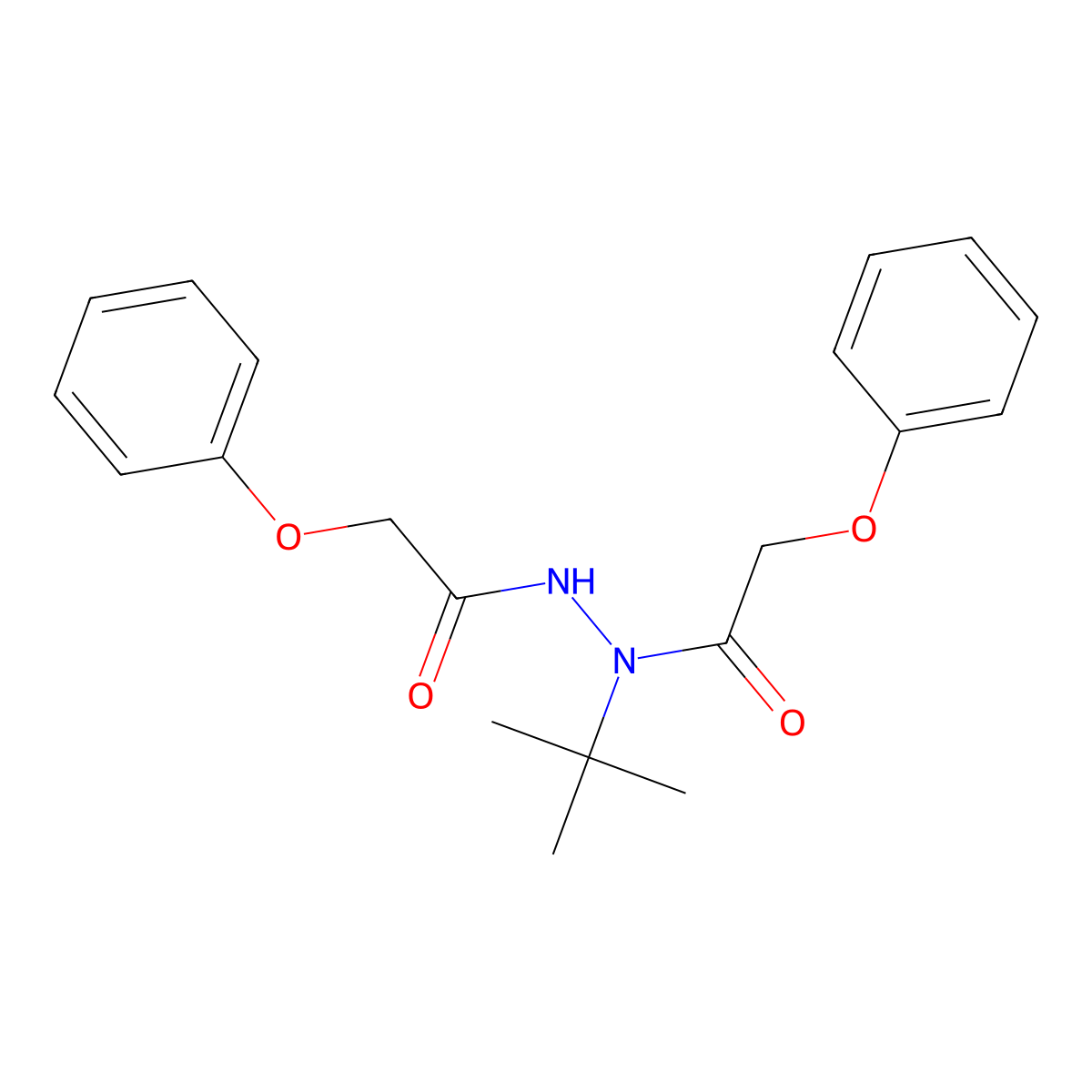 N'-tert-butyl-2-phenoxy-N'-(2-phenoxyacetyl)acetohydrazide molecular structure, CAS 370862-94-5