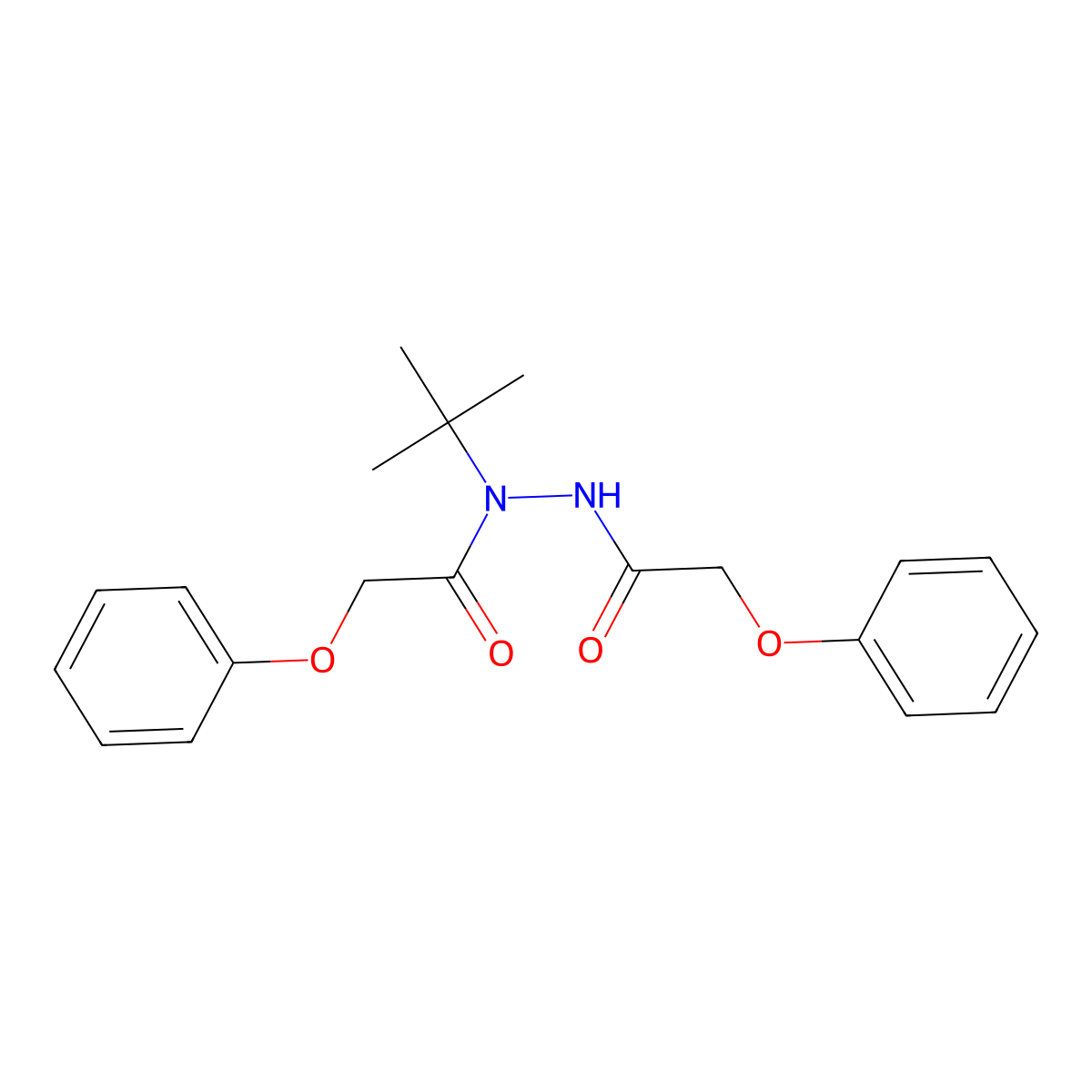 N'-tert-butyl-2-phenoxy-N'-(2-phenoxyacetyl)acetohydrazide molecular structure, CAS 370862-94-5