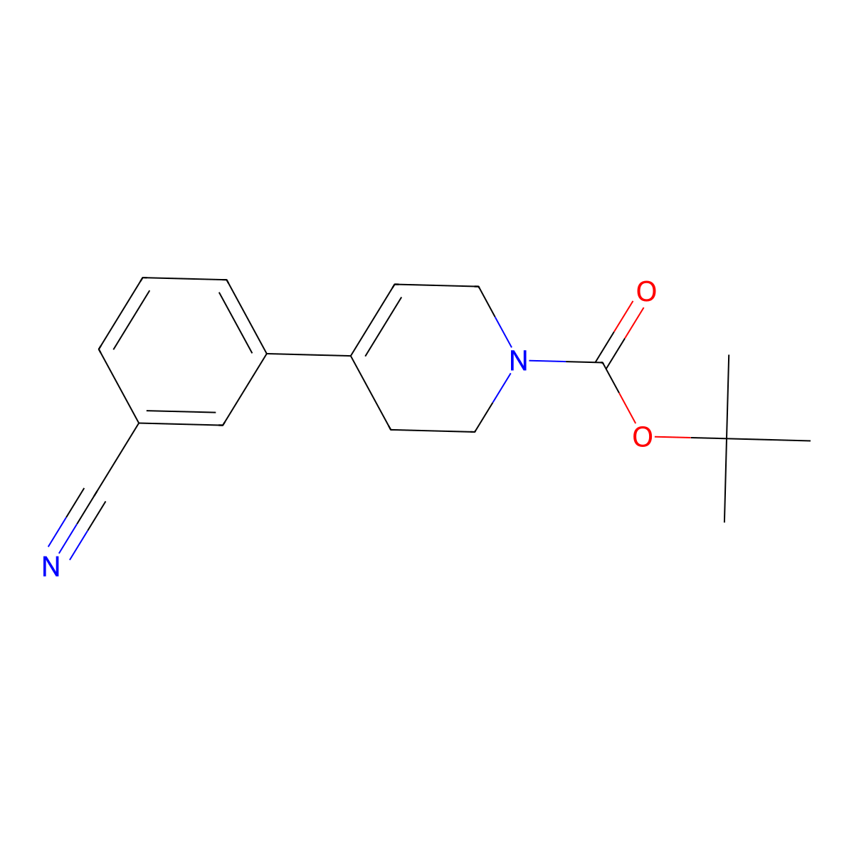 tert-butyl 4-(3-cyanophenyl)-3,6-dihydropyridine-1(2H)-carboxylate molecular structure, CAS 370864-42-9