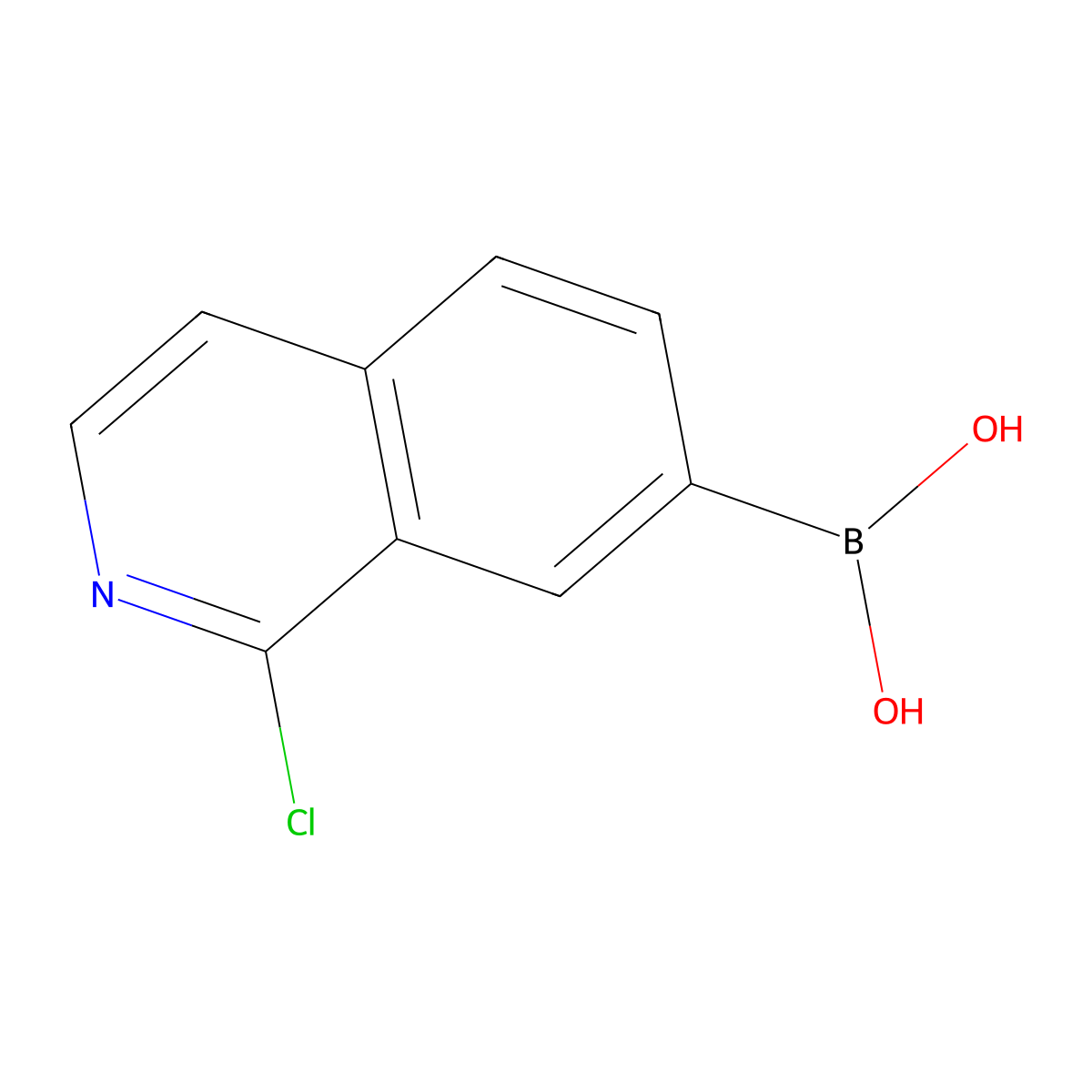1-Chloroisoquinoline-7-boronic acid molecular structure, CAS 370864-49-6