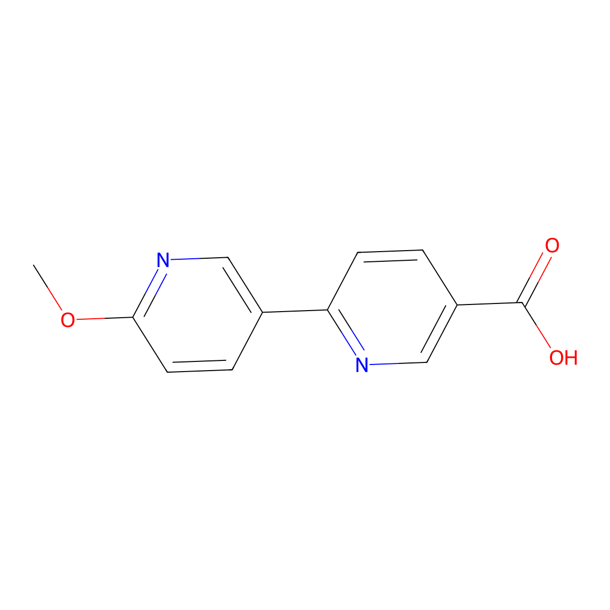 6'-Methoxy-[2,3'-bipyridine]-5-carboxylic acid molecular structure, CAS 370864-59-8