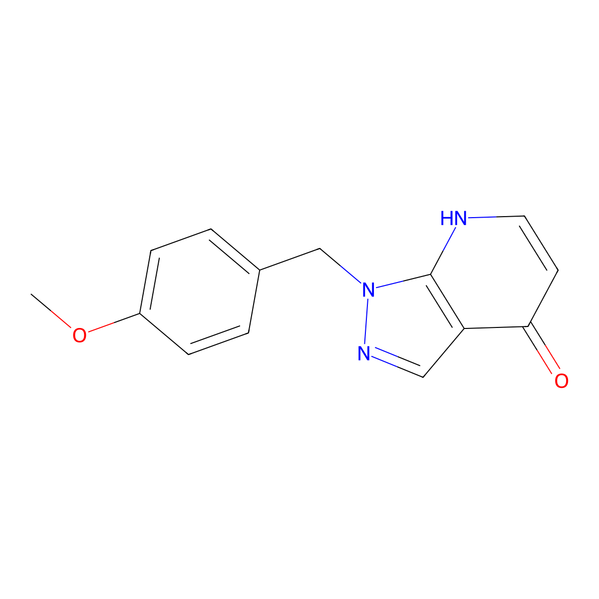1-(4-methoxybenzyl)-1H-pyrazolo[3,4-b]pyridin-4-ol molecular structure, CAS 370866-00-5
