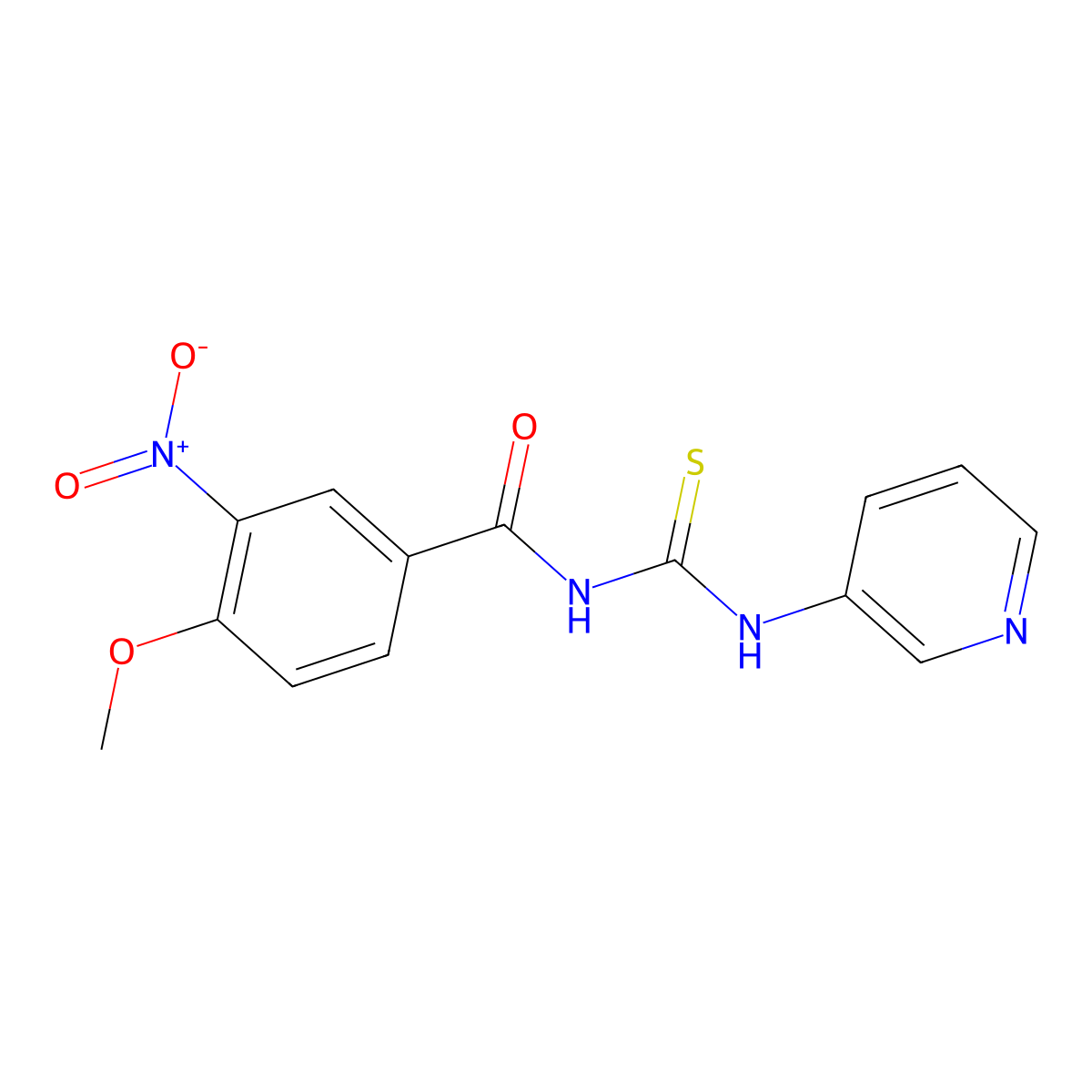 4-methoxy-3-nitro-N-(pyridin-3-ylcarbamothioyl)benzamide molecular structure, CAS 370869-54-8