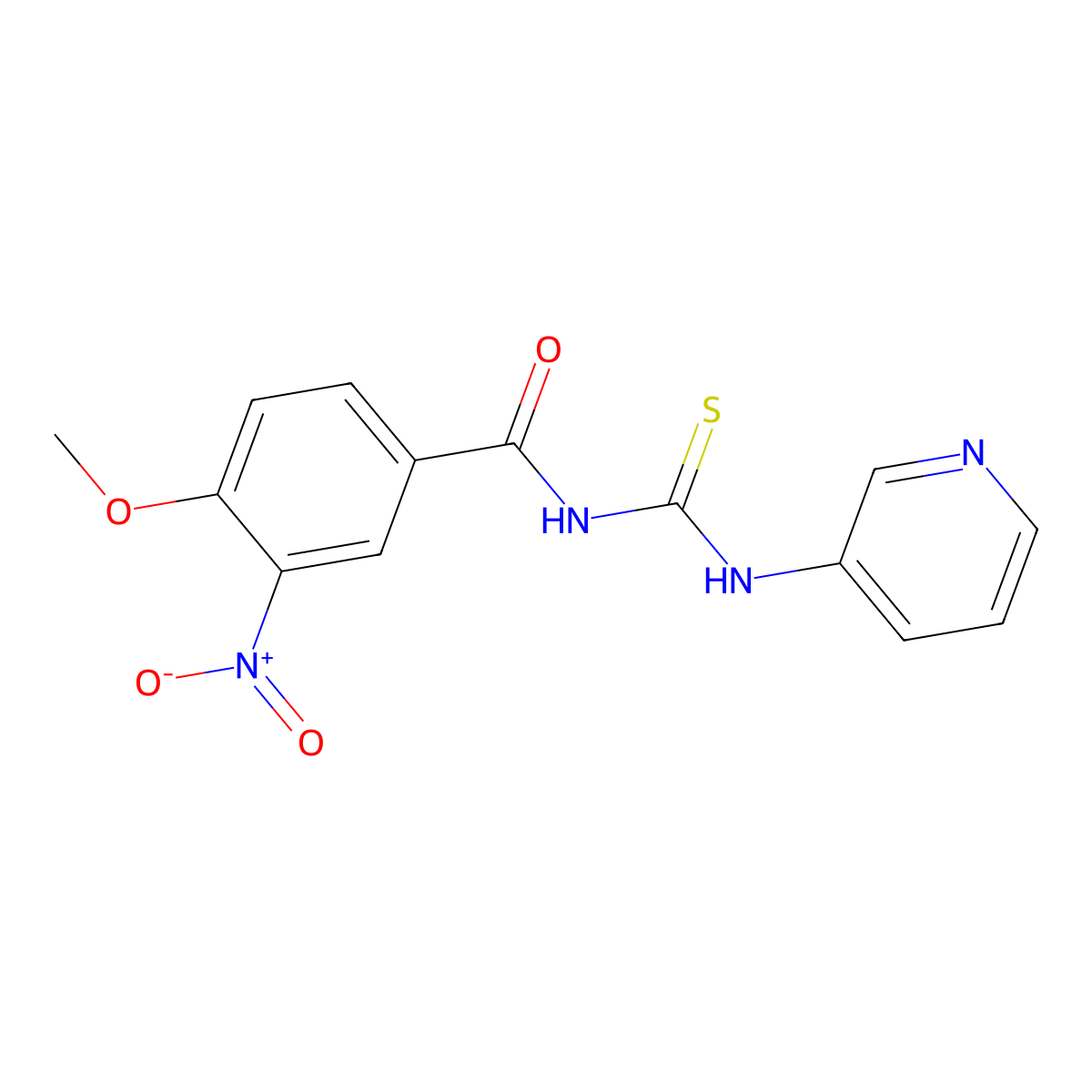 4-methoxy-3-nitro-N-(pyridin-3-ylcarbamothioyl)benzamide molecular structure, CAS 370869-54-8