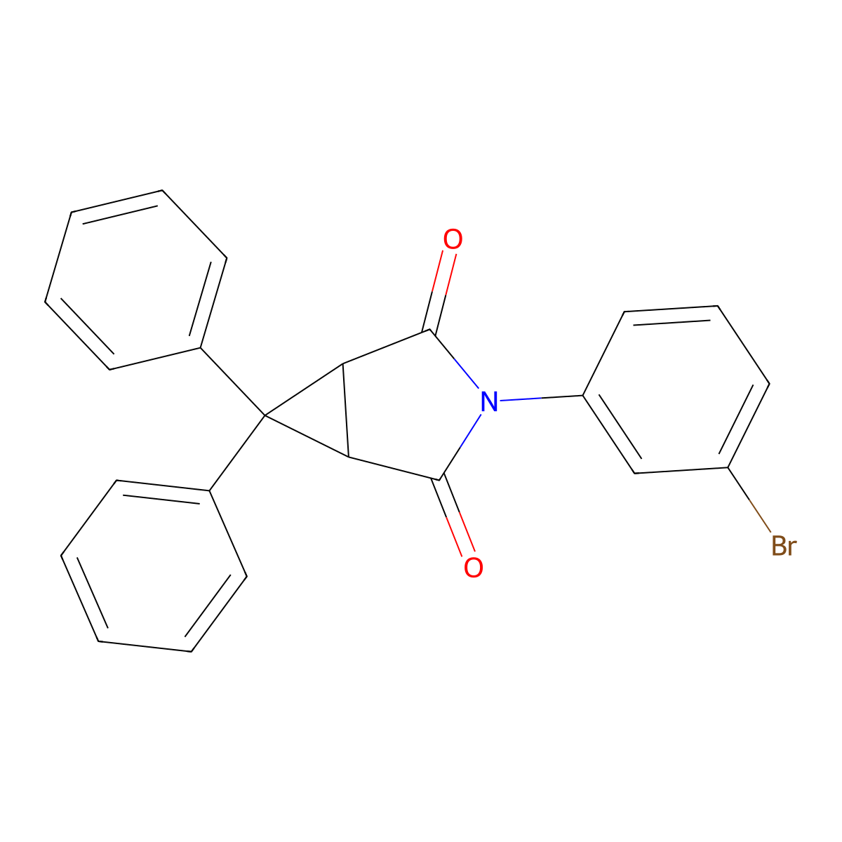 3-(3-Bromophenyl)-6,6-diphenyl-3-azabicyclo[3.1.0]hexane-2,4-dione molecular structure, CAS 370869-56-0