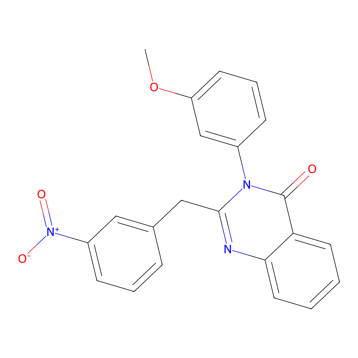 3-(3-Methoxyphenyl)-2-[(3-nitrophenyl)methyl]quinazolin-4-one molecular structure, CAS 370869-59-3