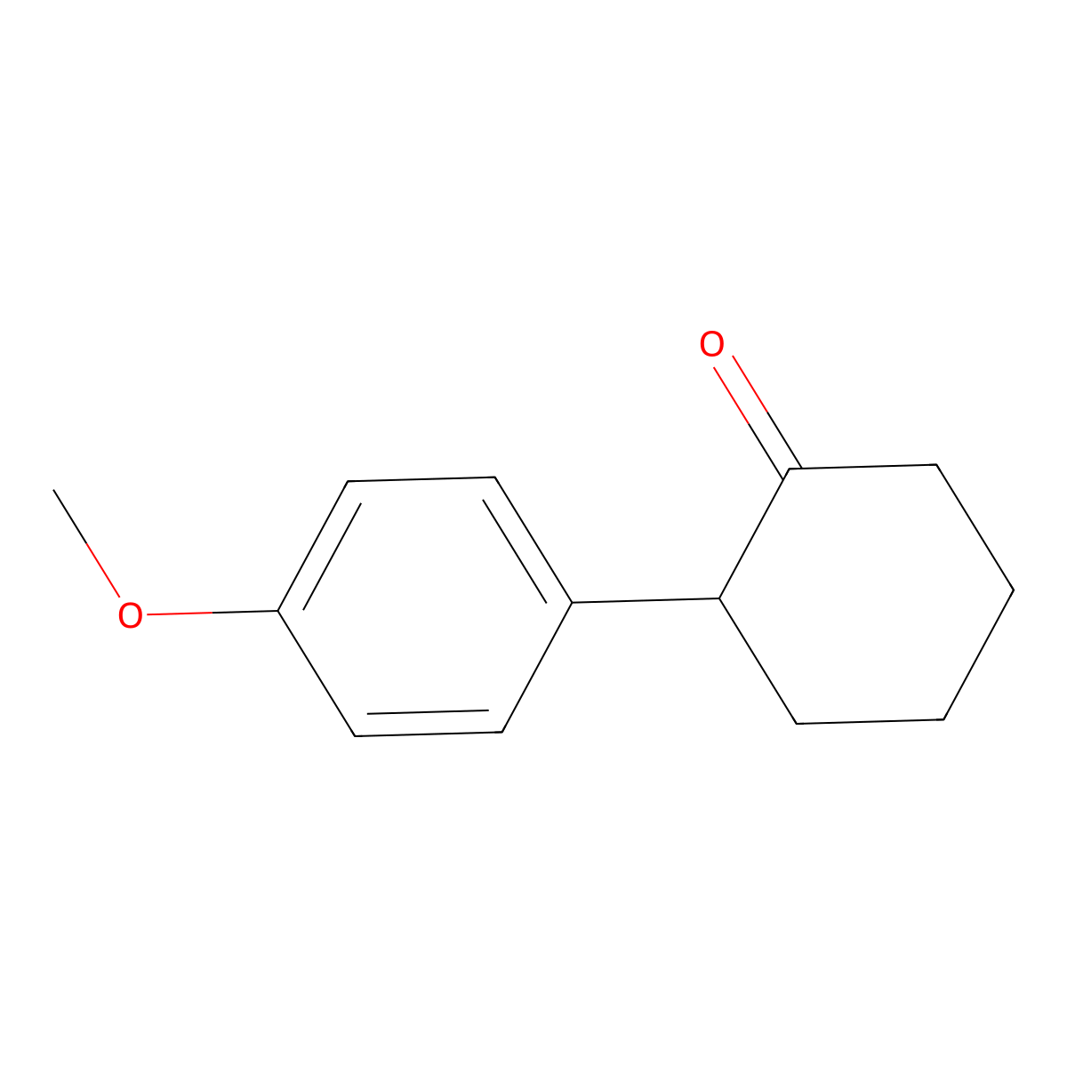 2-(4-Methoxyphenyl)cyclohexanone molecular structure, CAS 37087-68-6
