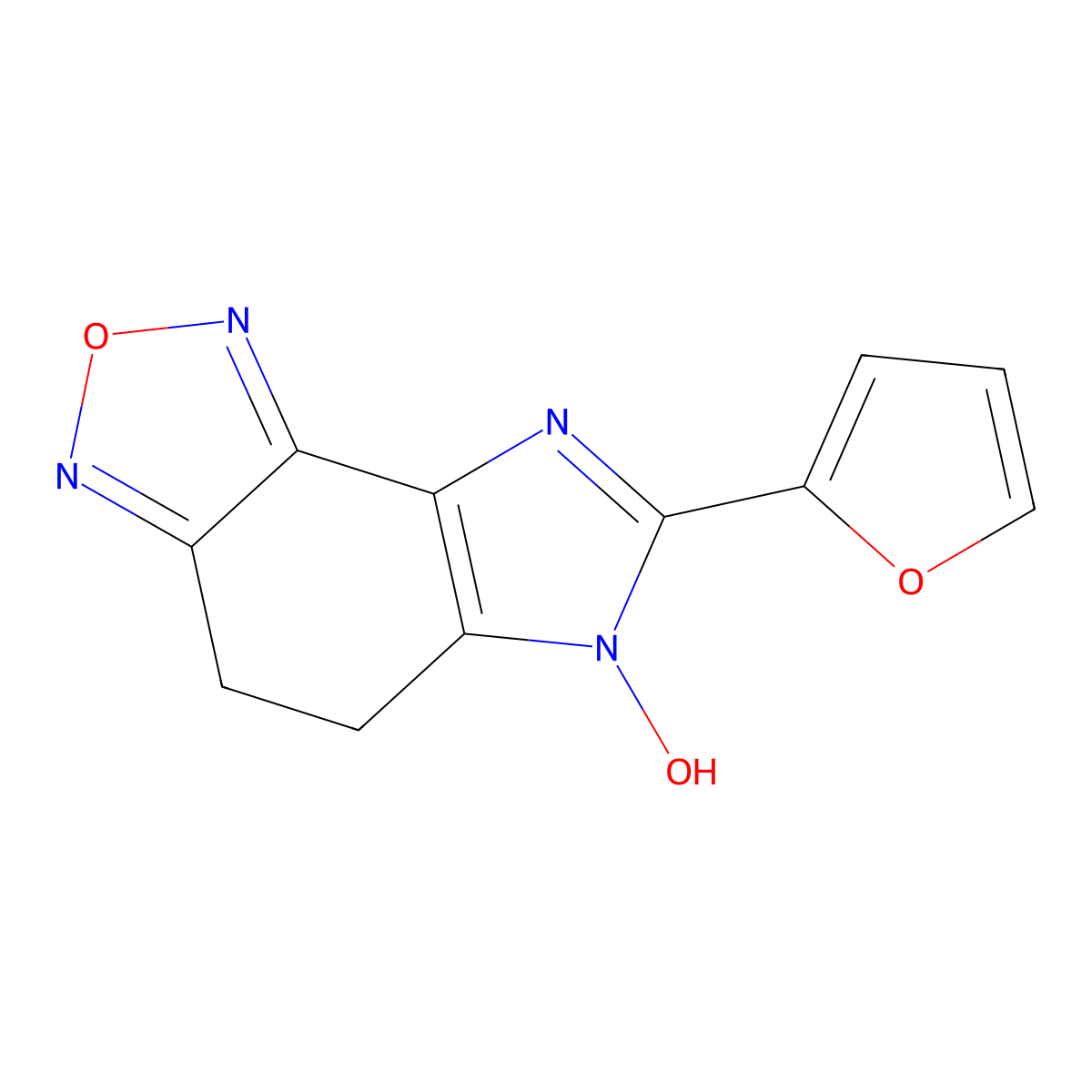7-(Furan-2-yl)-6-hydroxy-4,5-dihydroimidazo[4,5-e][2,1,3]benzoxadiazole molecular structure, CAS 370872-61-0