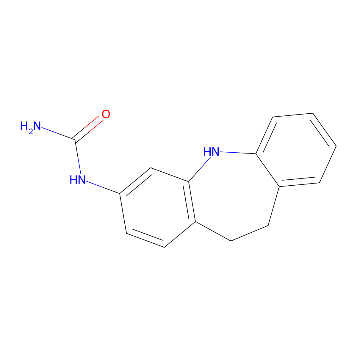 6,11-dihydro-5H-benzo[b][1]benzazepin-2-ylurea molecular structure, CAS 370872-62-1