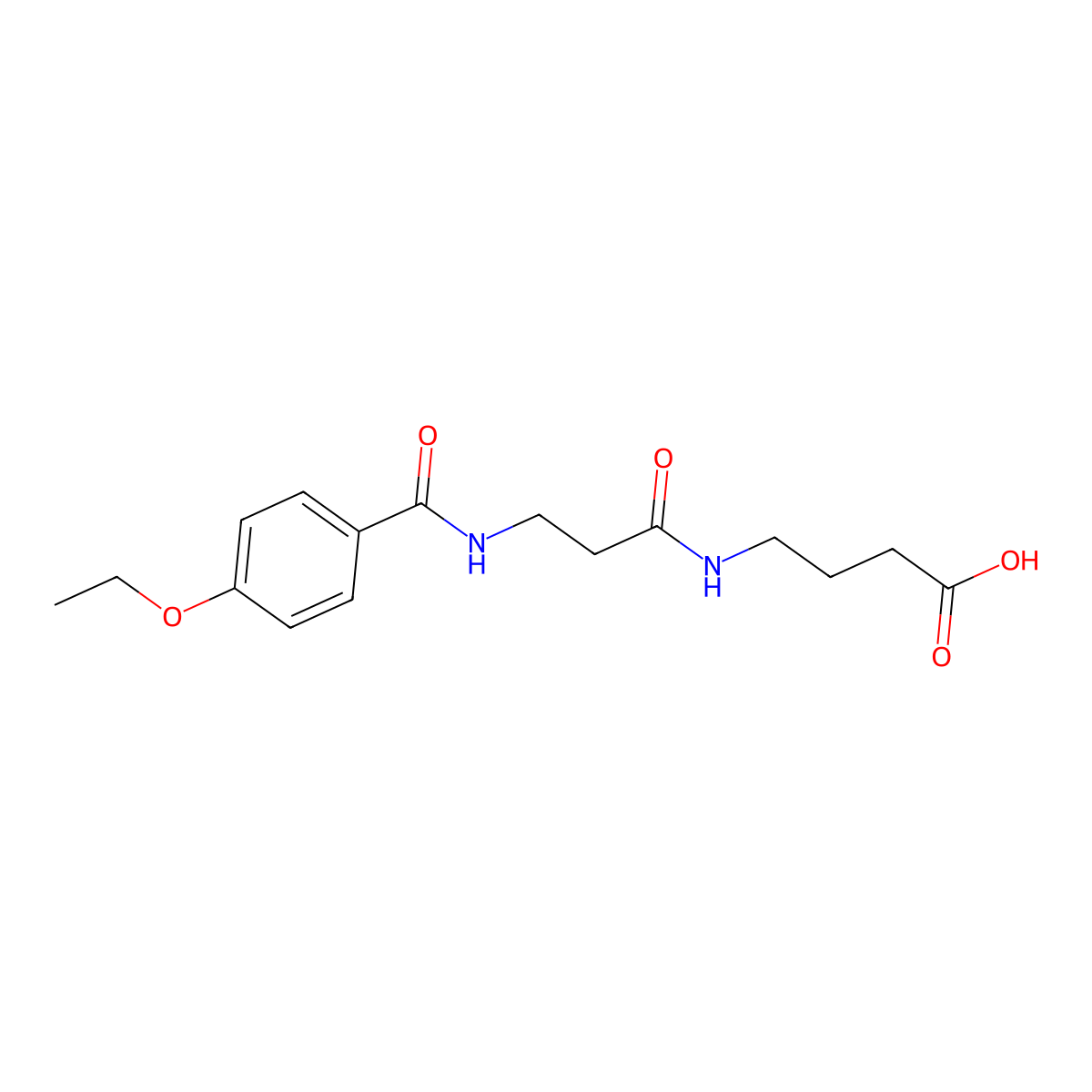 4-((3-((4-Ethoxybenzoyl)amino)-1-oxopropyl)amino)butanoic acid molecular structure, CAS 370873-26-0