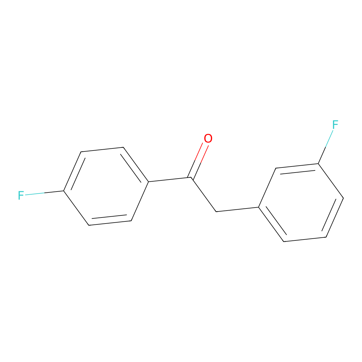 2-(3-Fluorophenyl)-1-(4-fluorophenyl)ethanone molecular structure, CAS 370874-66-1