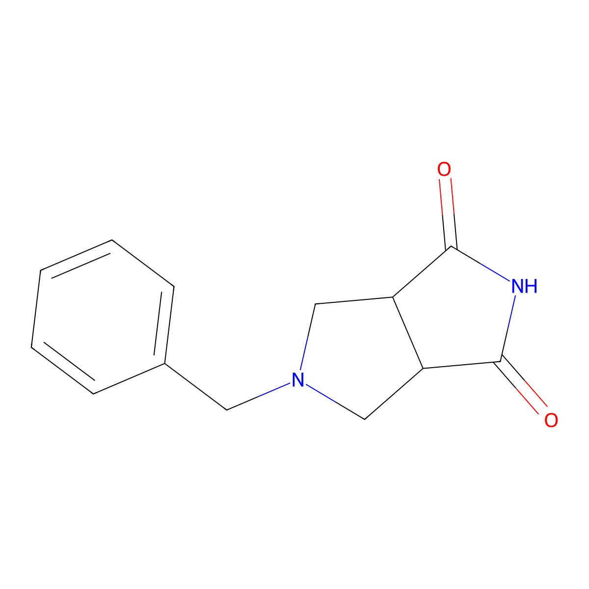 cis-5-Benzyltetrahydropyrrolo[3,4-c]pyrrole-1,3(2H,3aH)-dione molecular structure, CAS 370879-53-1