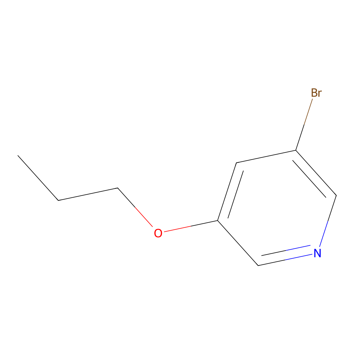 3-Bromo-5-propoxypyridine molecular structure, CAS 370879-78-0