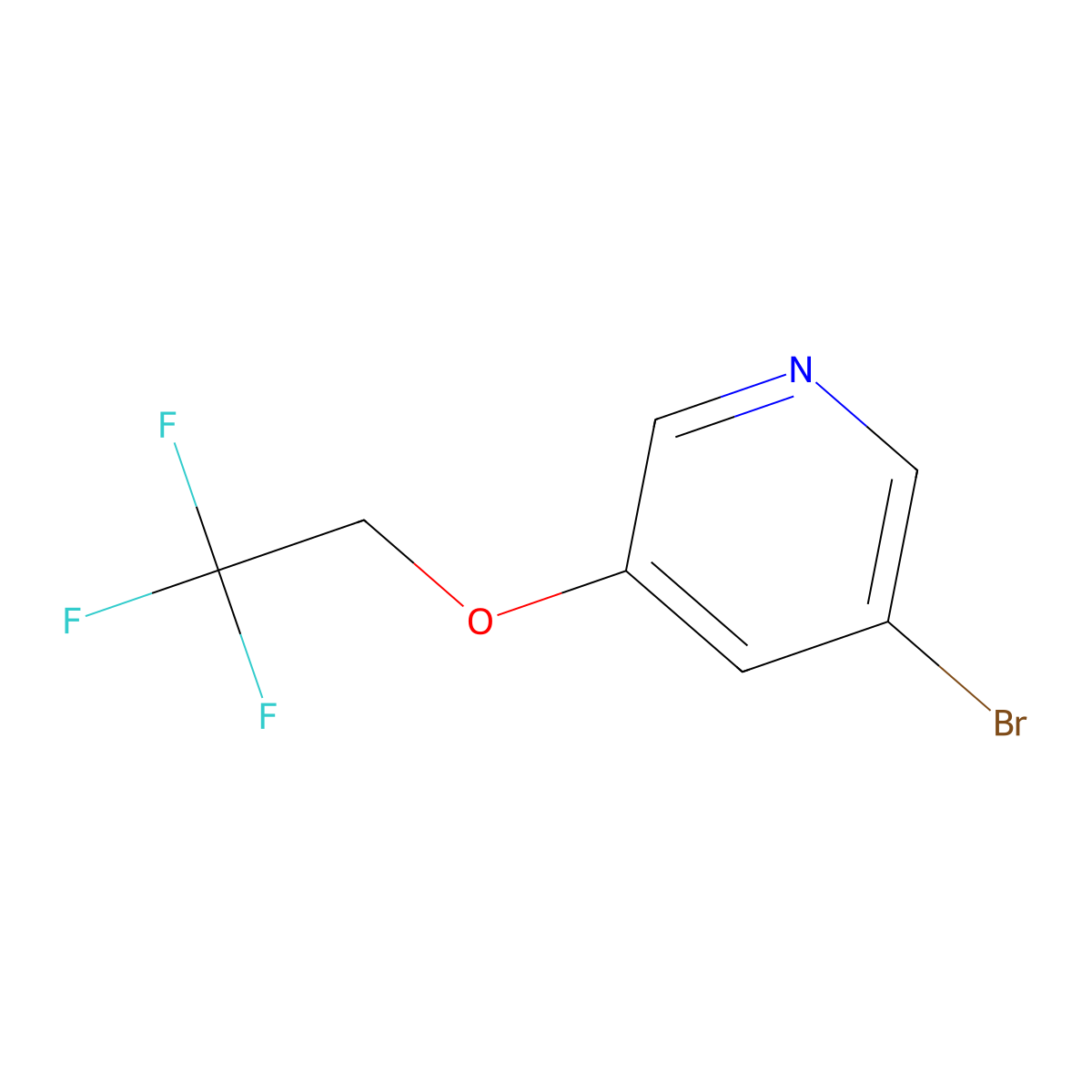 3-Bromo-5-(2,2,2-trifluoroethoxy)pyridine molecular structure, CAS 370879-86-0