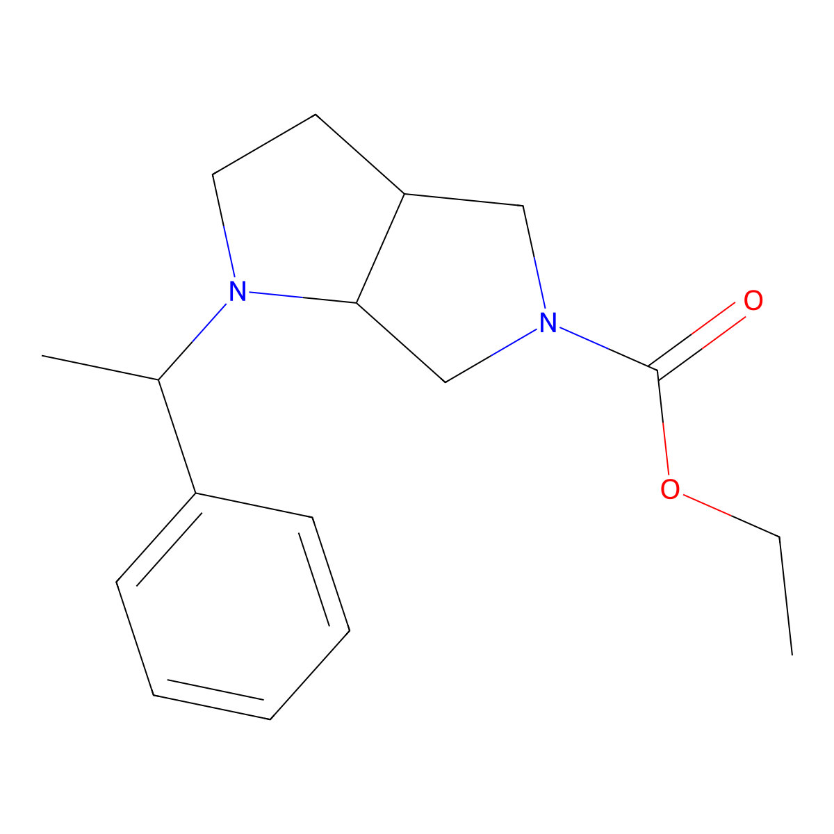 Ethyl1-[(R)-1-Phenylethyl]hexahydropyrrolo[3,4-b]pyrrole-5(1H)-carboxylate molecular structure, CAS 370879-99-5