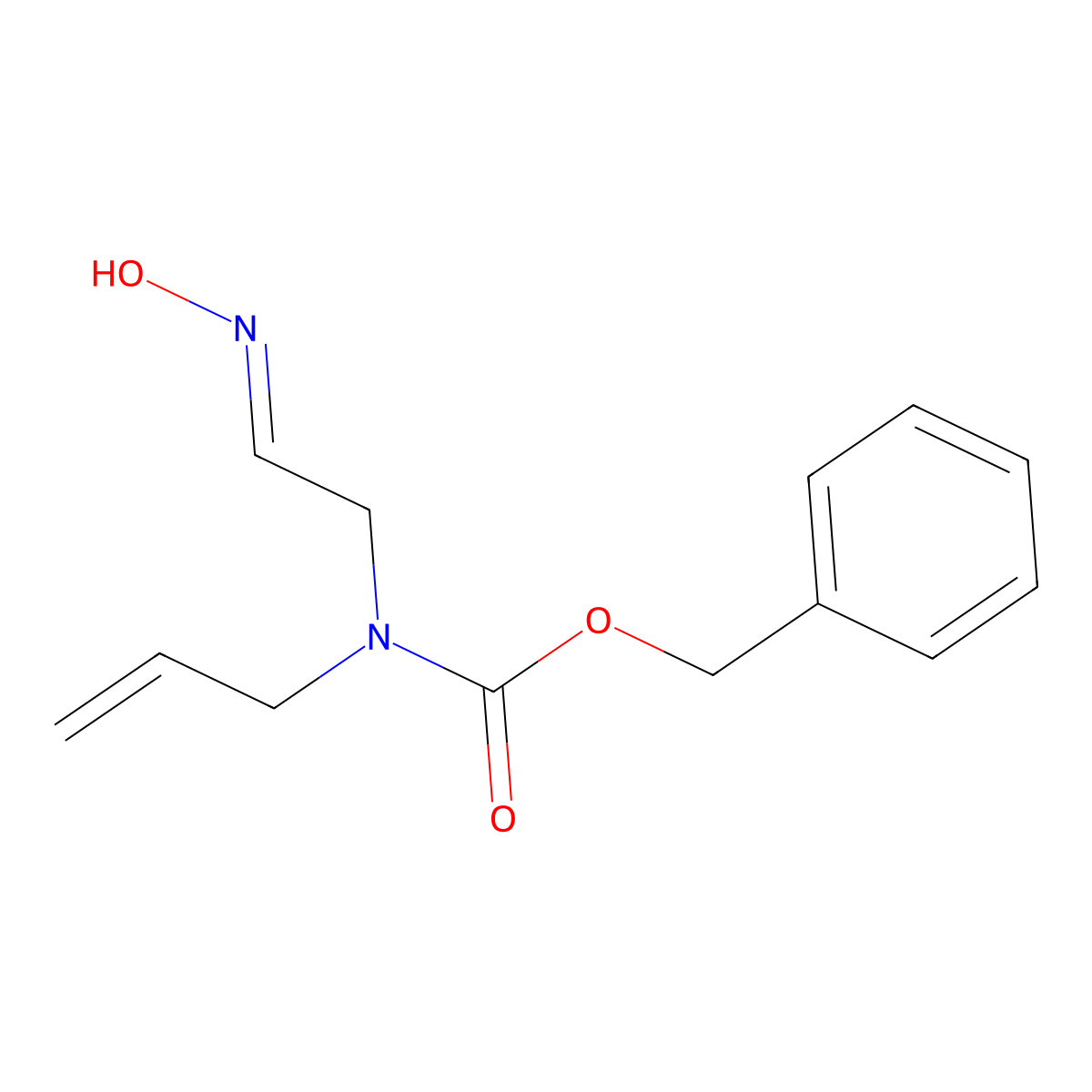 (E)-benzyl allyl(2-(hydroxyimino)ethyl)carbamate molecular structure, CAS 370880-76-5